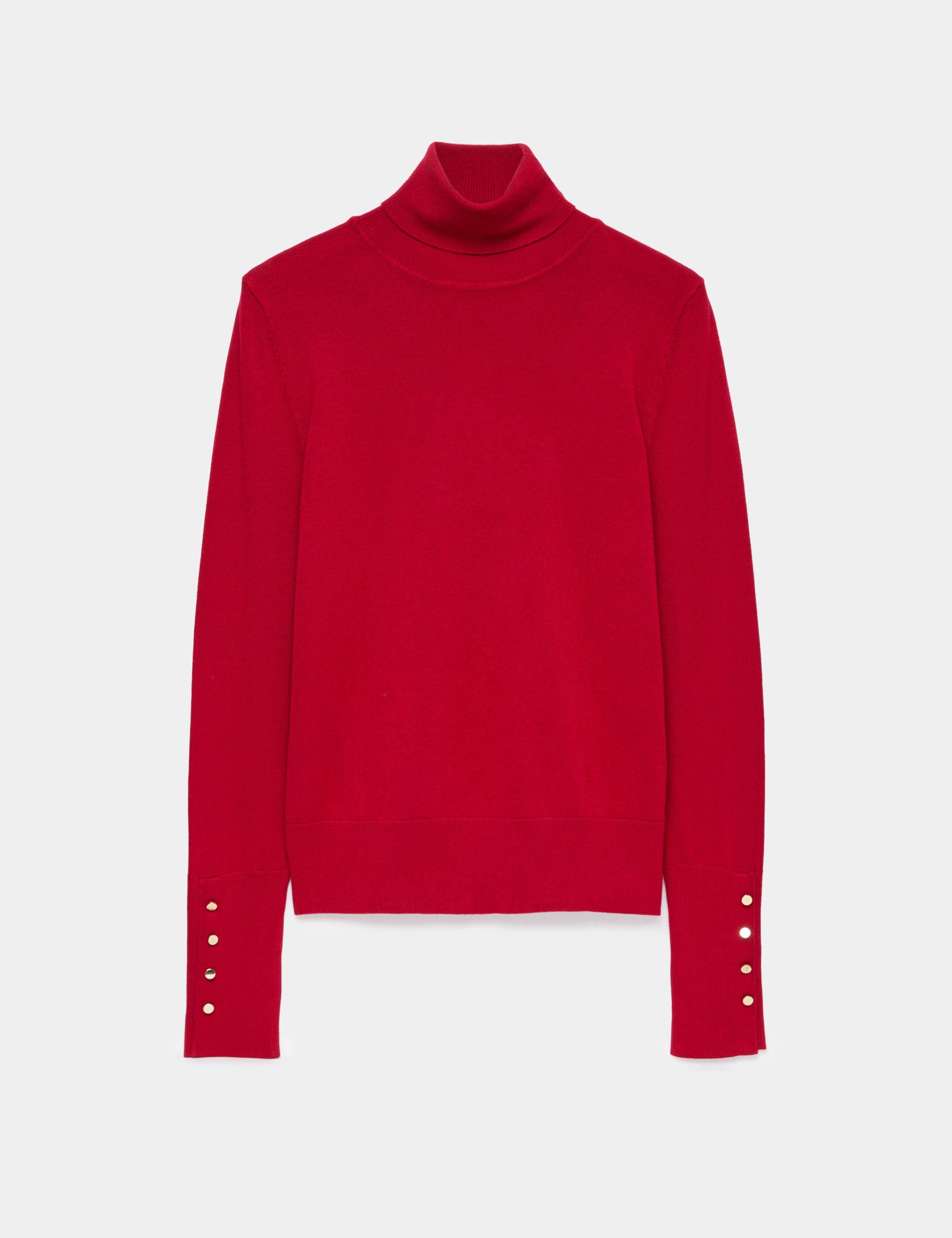 Rayon Rich Roll Neck Fitted Jumper
