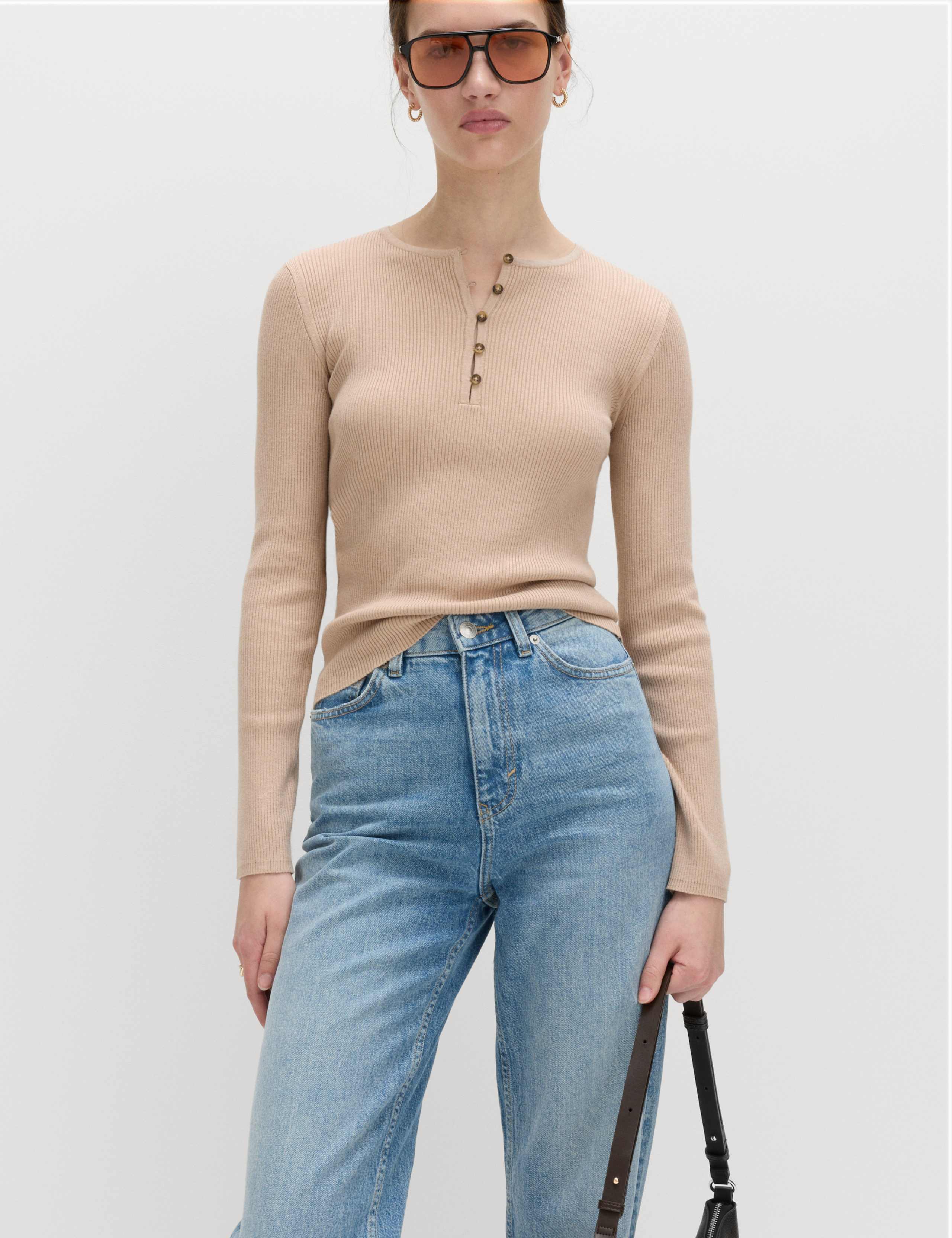 Ribbed Slim Fit Knitted Top