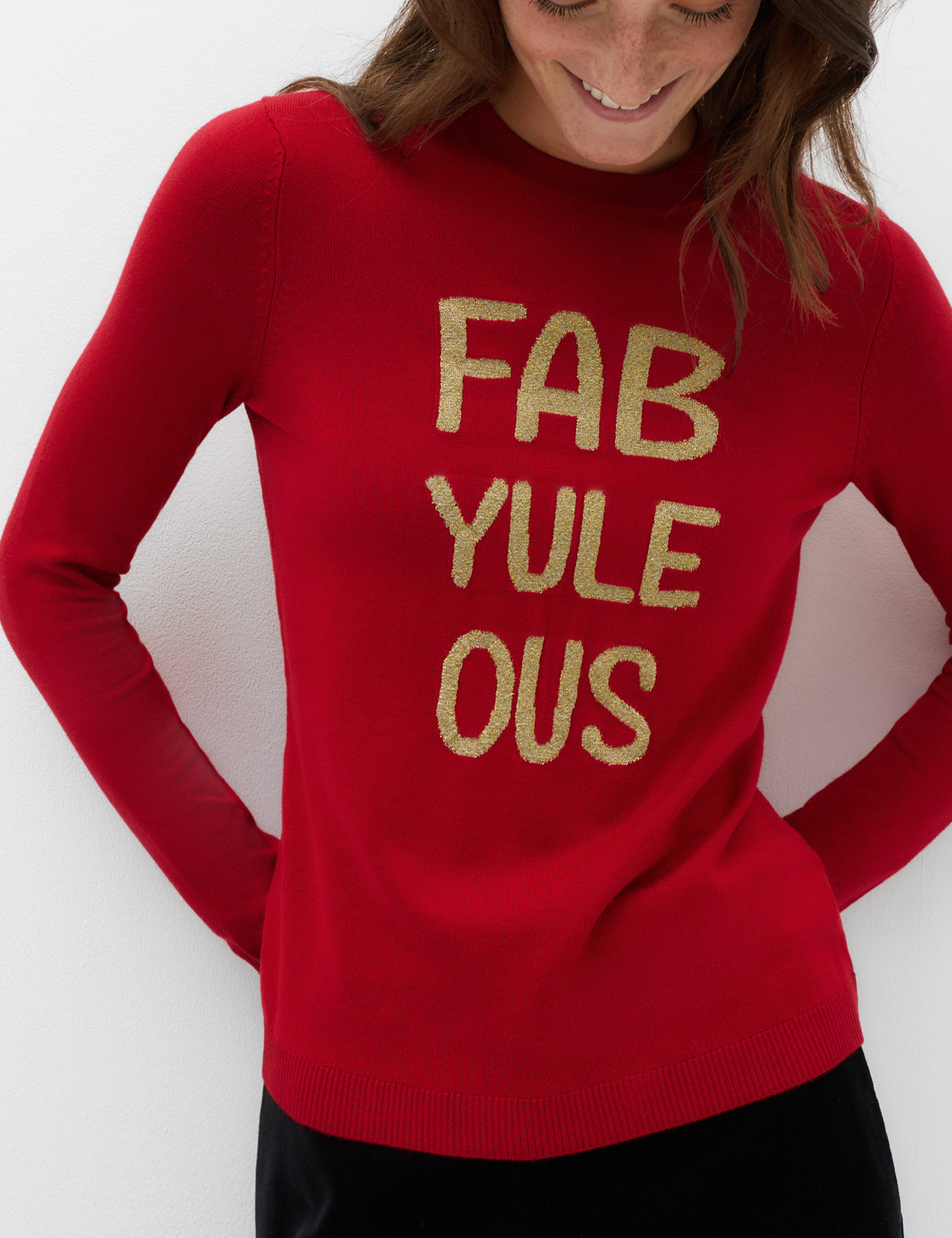 Slogan Fitted Jumper