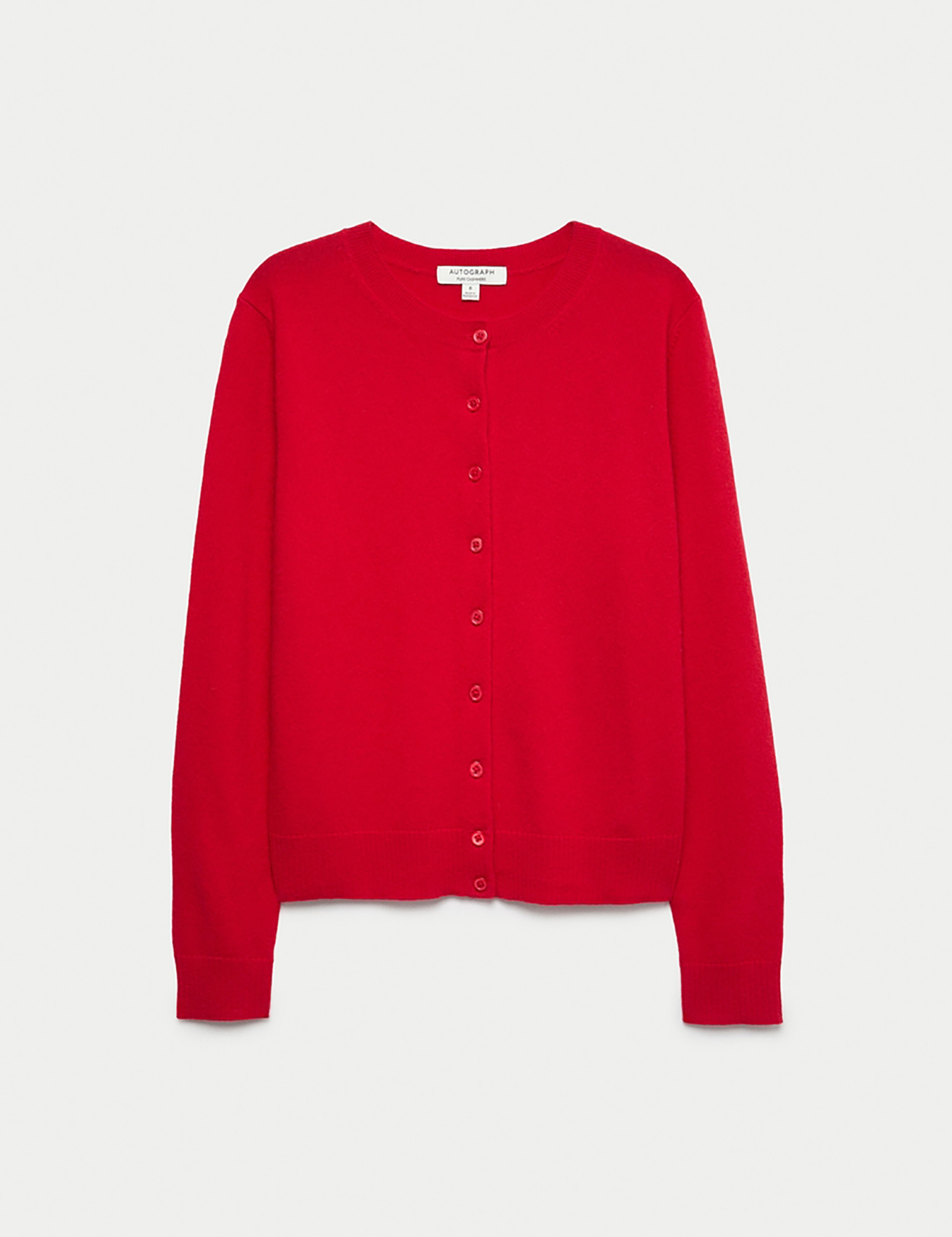 Pure Cashmere Crew Neck Relaxed Cardigan