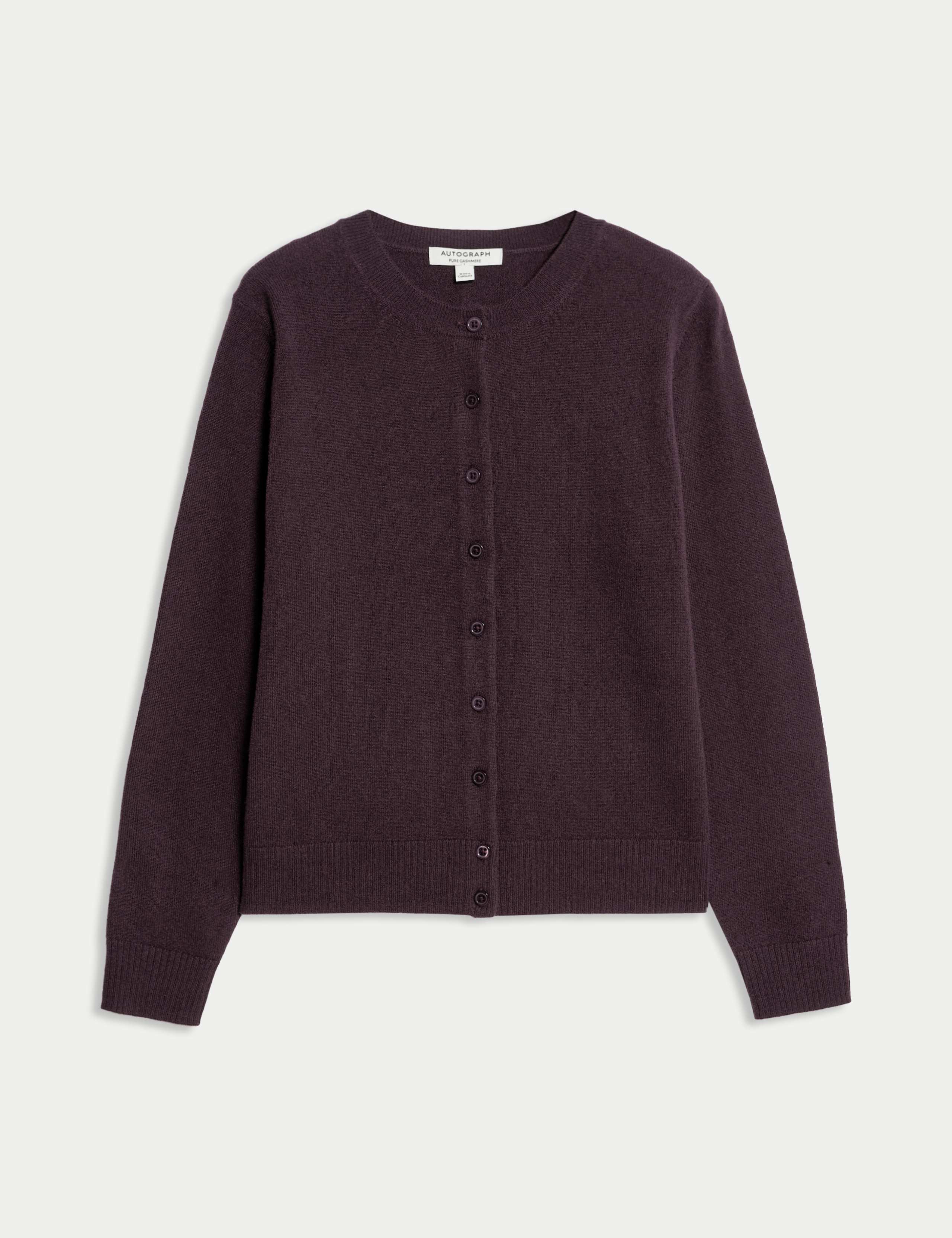 Pure Cashmere Crew Neck Relaxed Cardigan