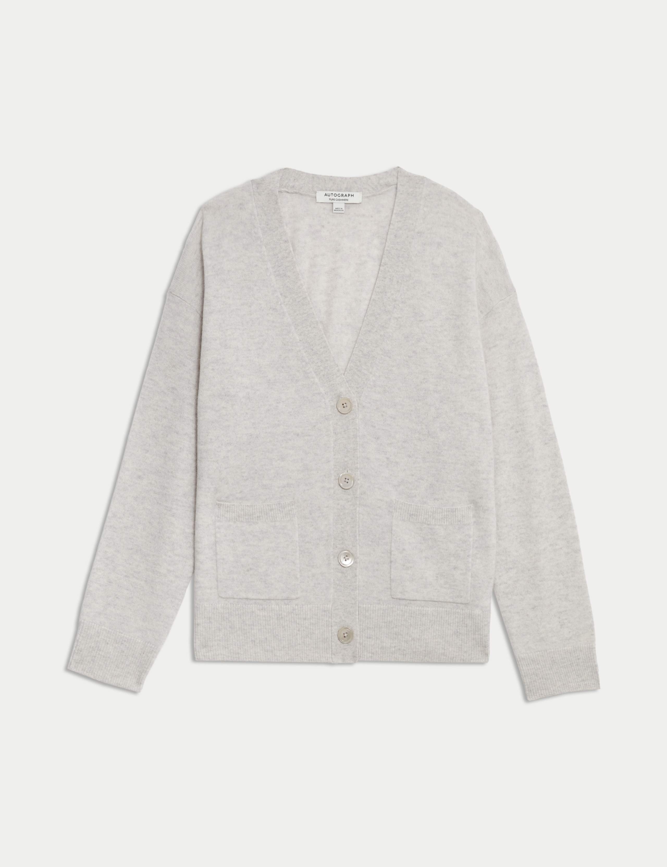 Pure Cashmere V-Neck Button Front Cardigan