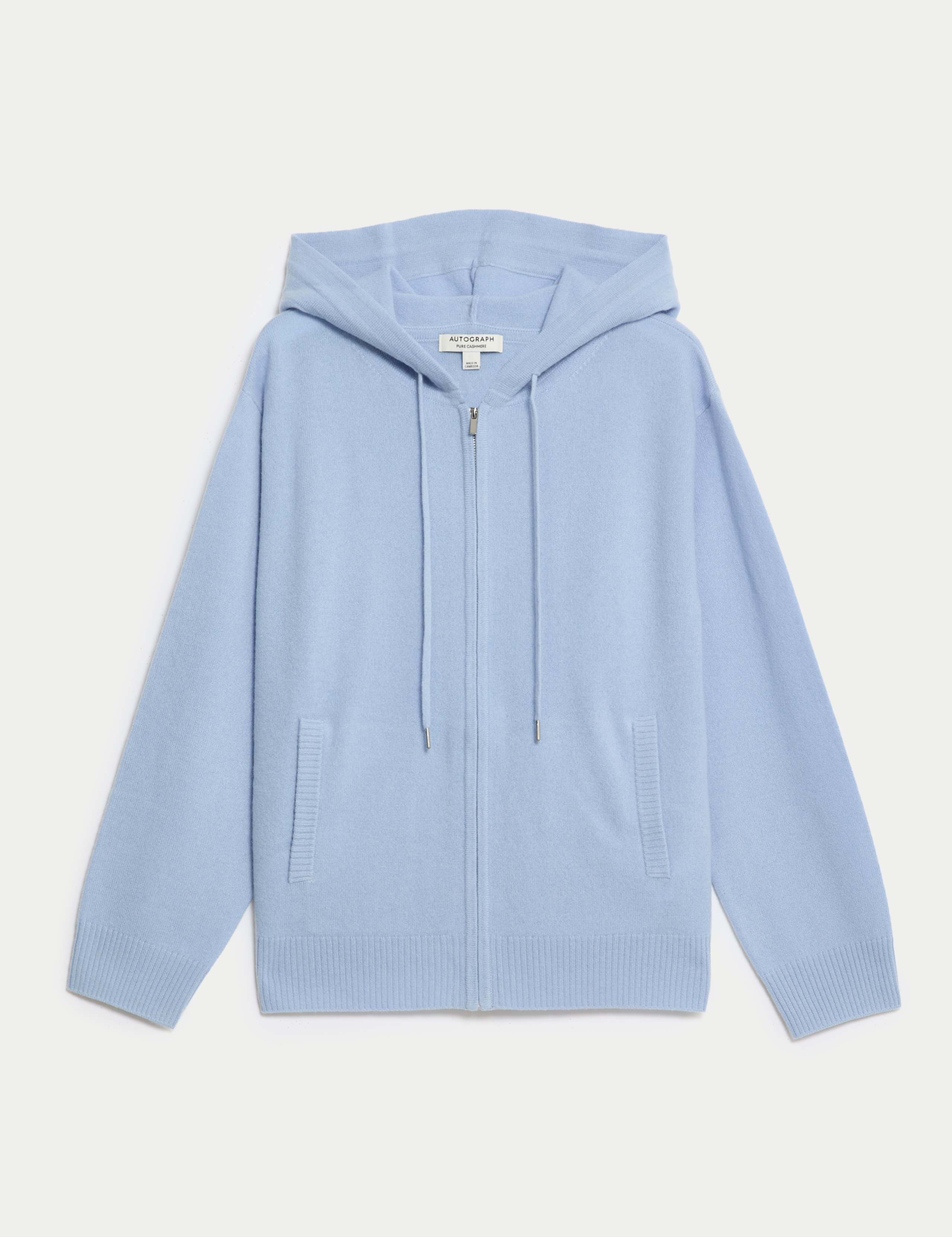 Pure Cashmere Zip Up Hoodie
