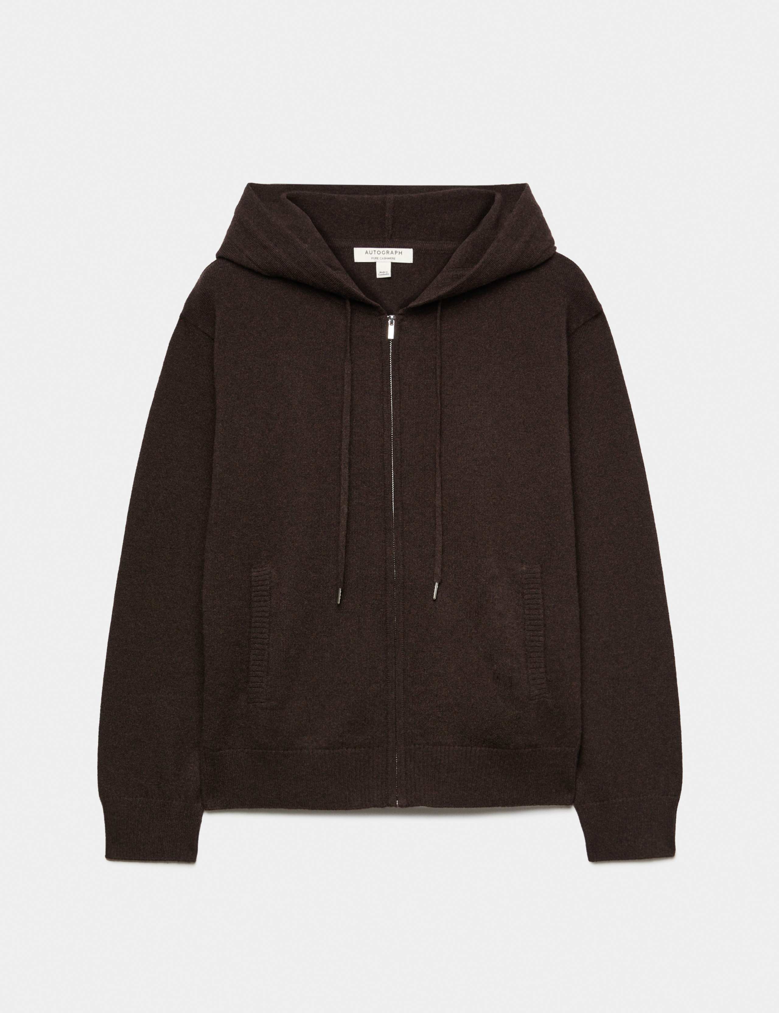 Pure Cashmere Zip Up Hoodie