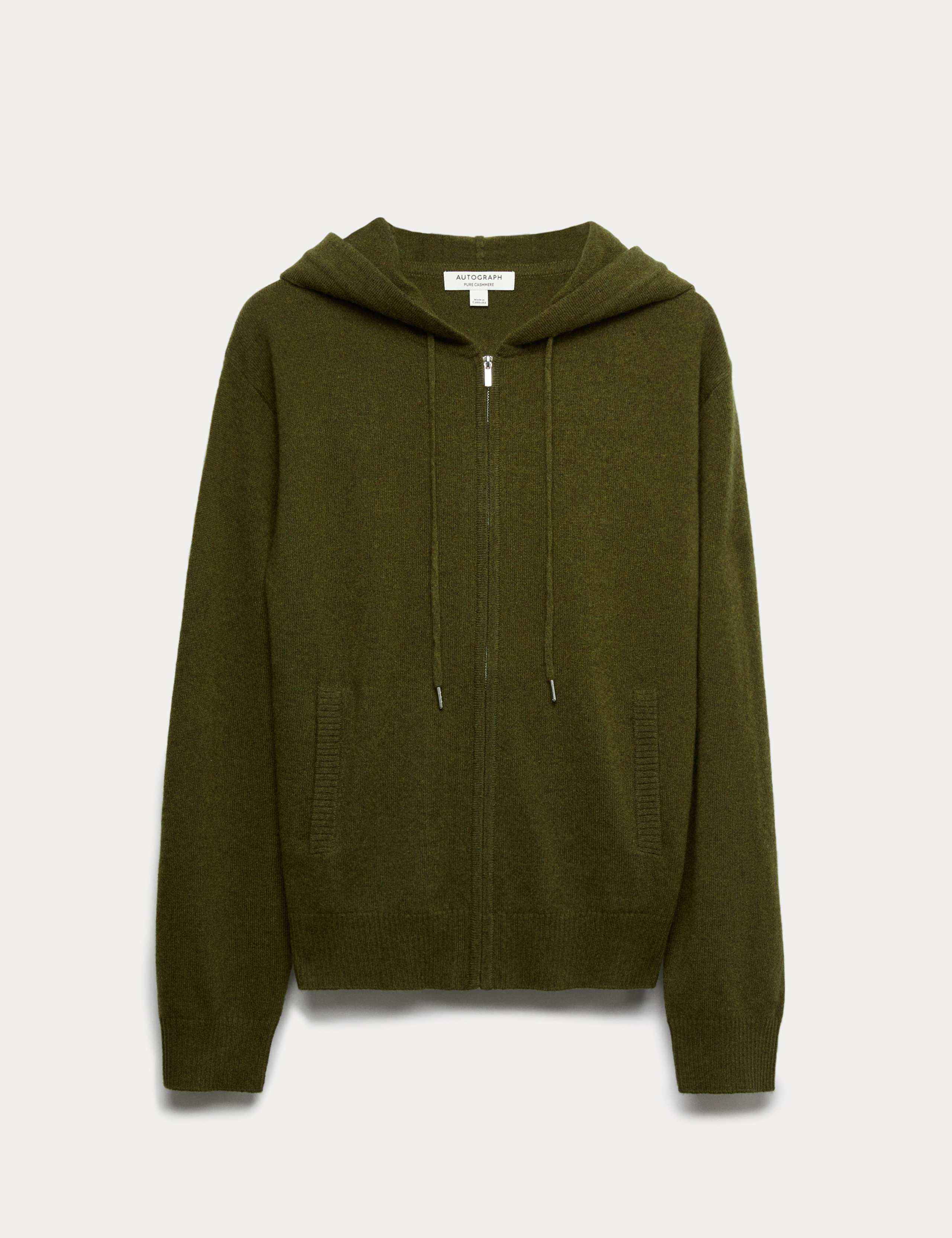 Pure Cashmere Zip Up Hoodie