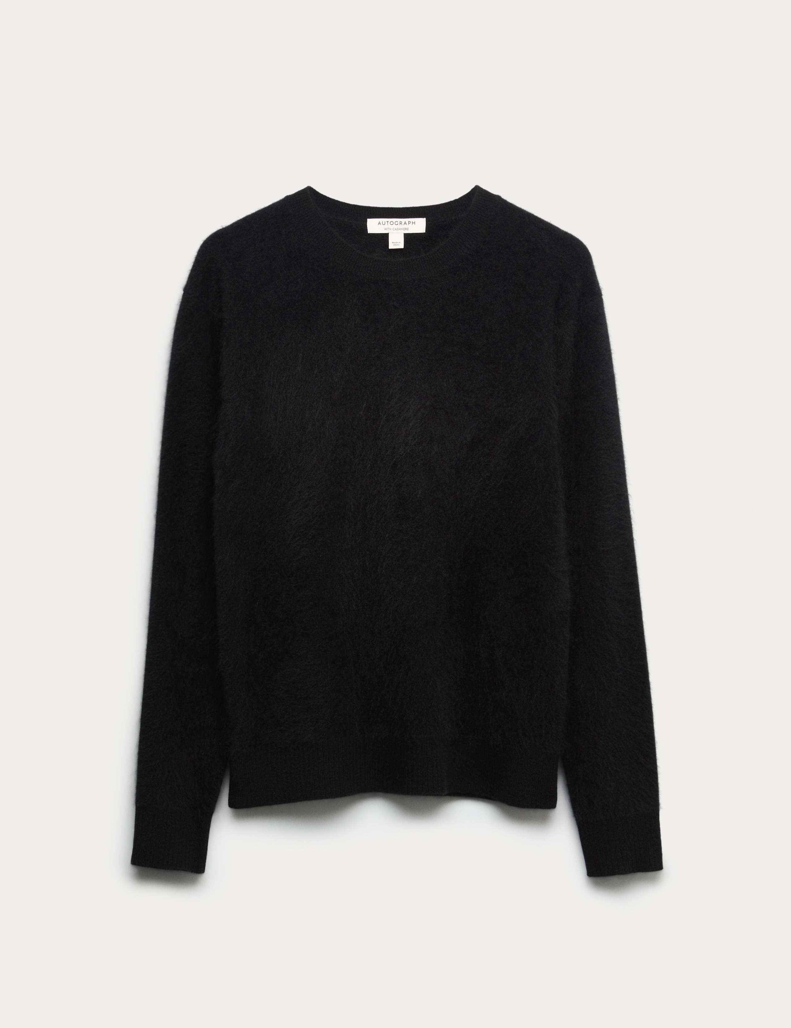Brushed Wool with Cashmere Crew Neck Jumper