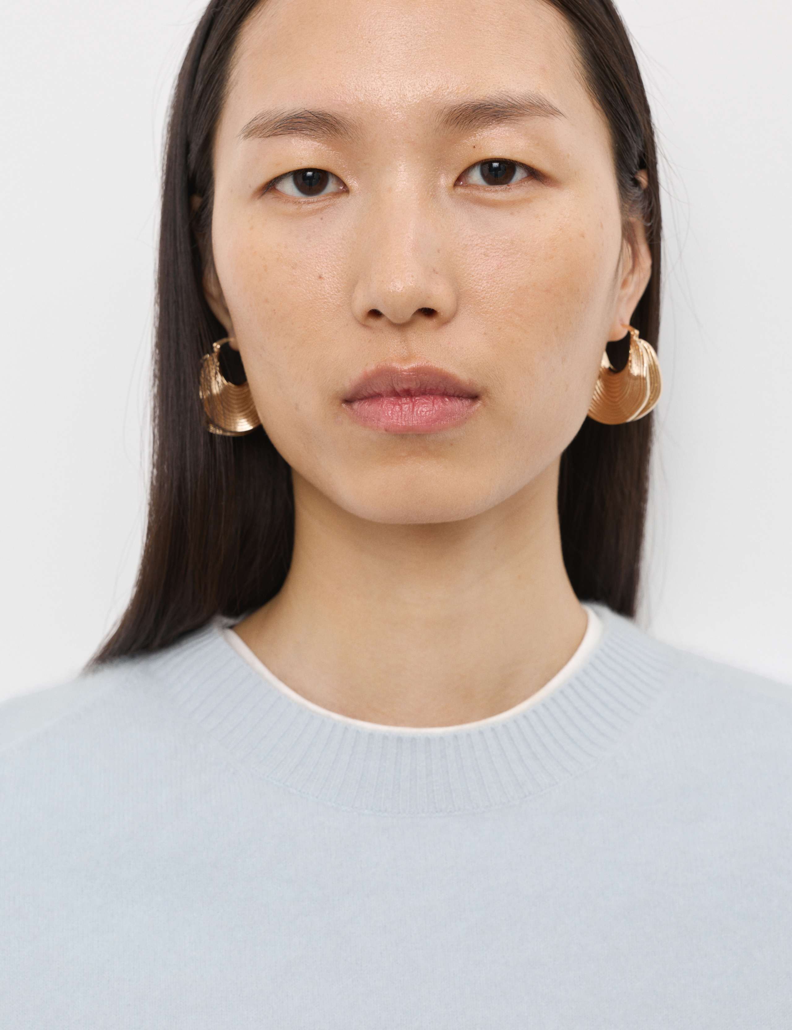 Wool Rich Brushed Knitted Top with Cashmere