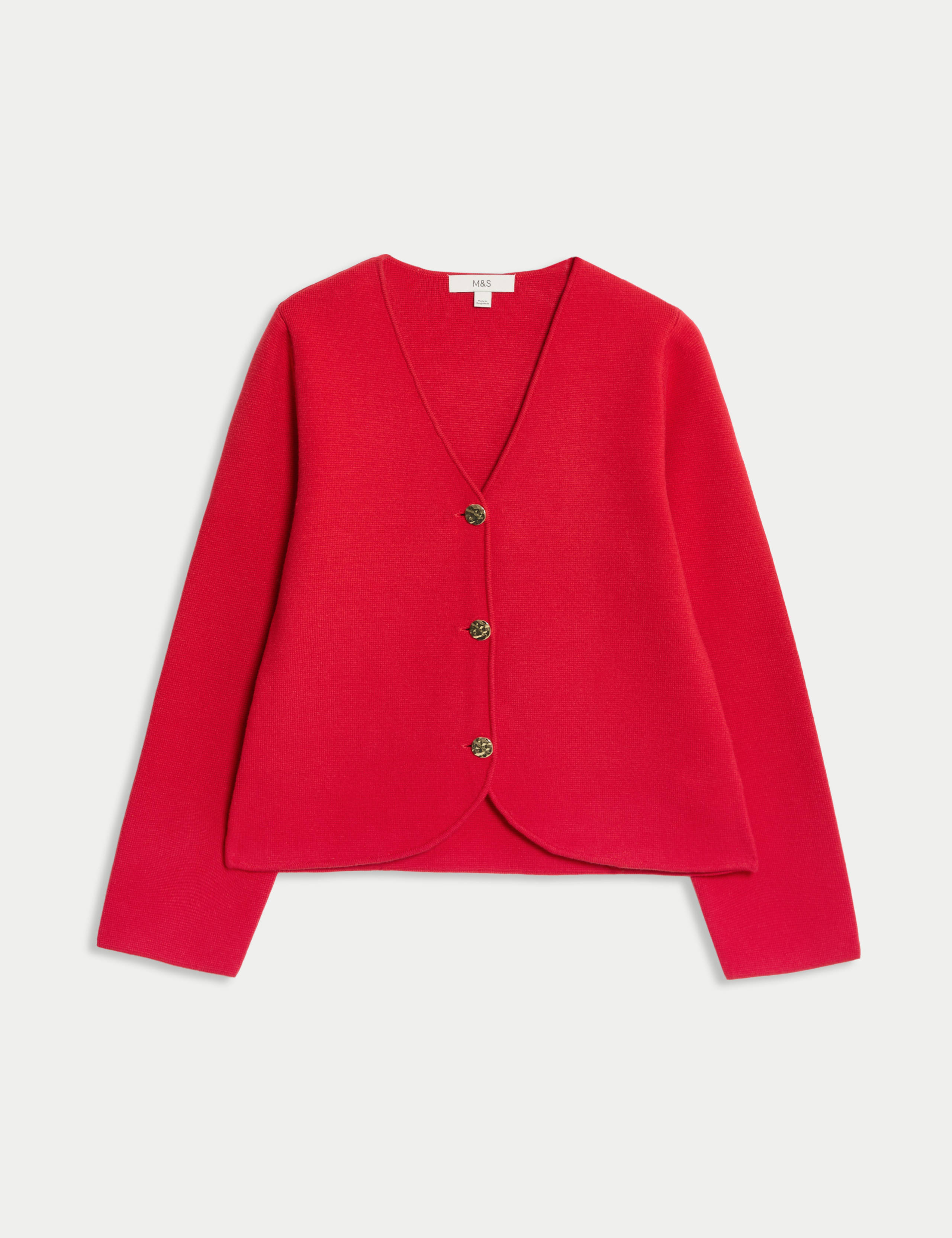 Soft Touch V-Neck Waisted Knitted Jacket