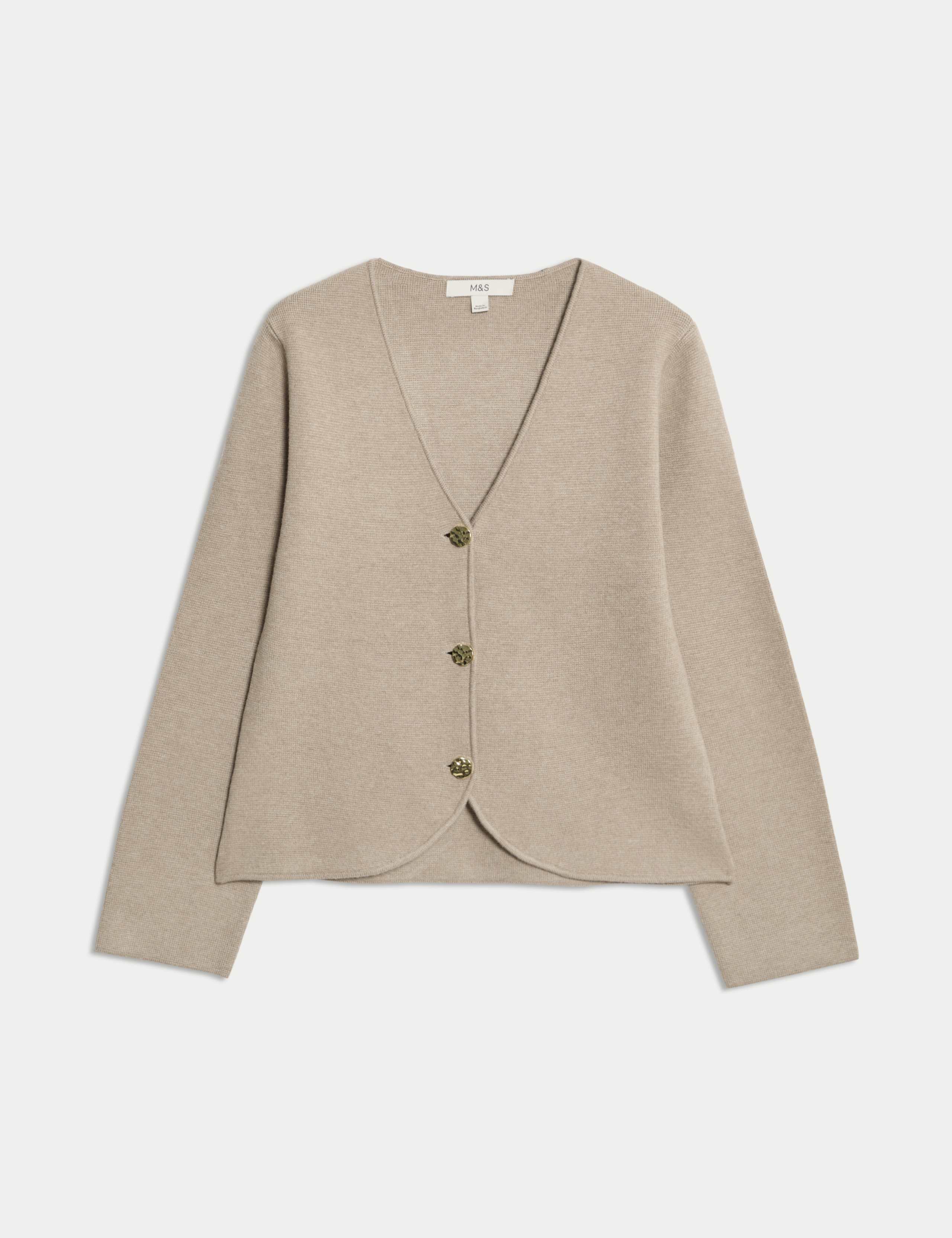 Soft Touch V-Neck Waisted Knitted Jacket