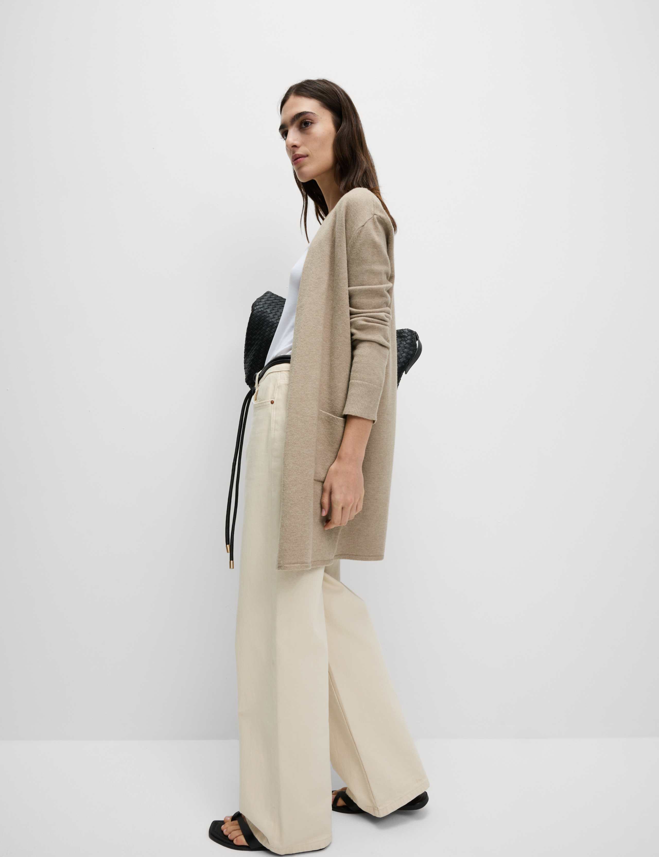 Textured Edge to Edge Longline Cardigan