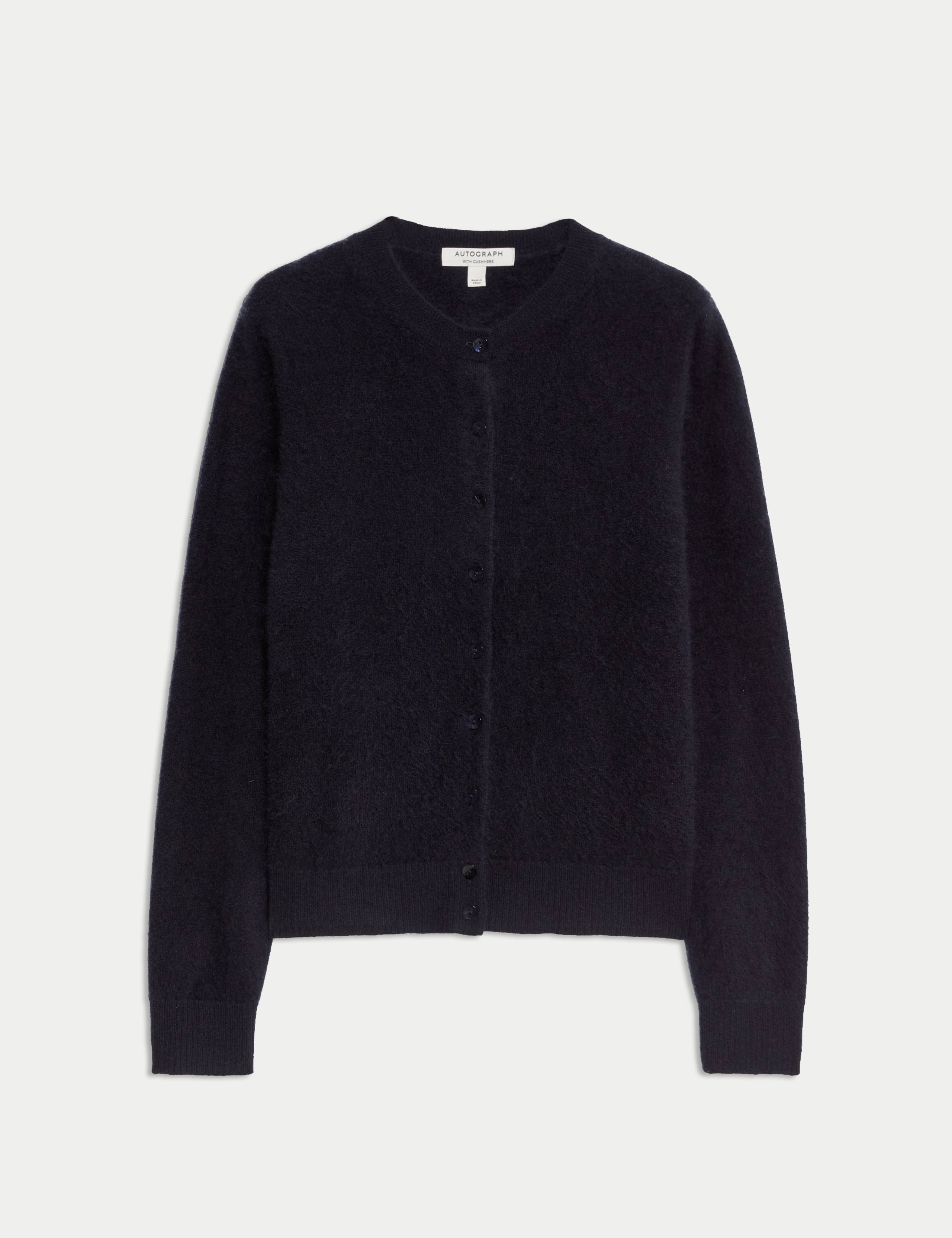 Wool Rich Relaxed Cardigan with Cashmere