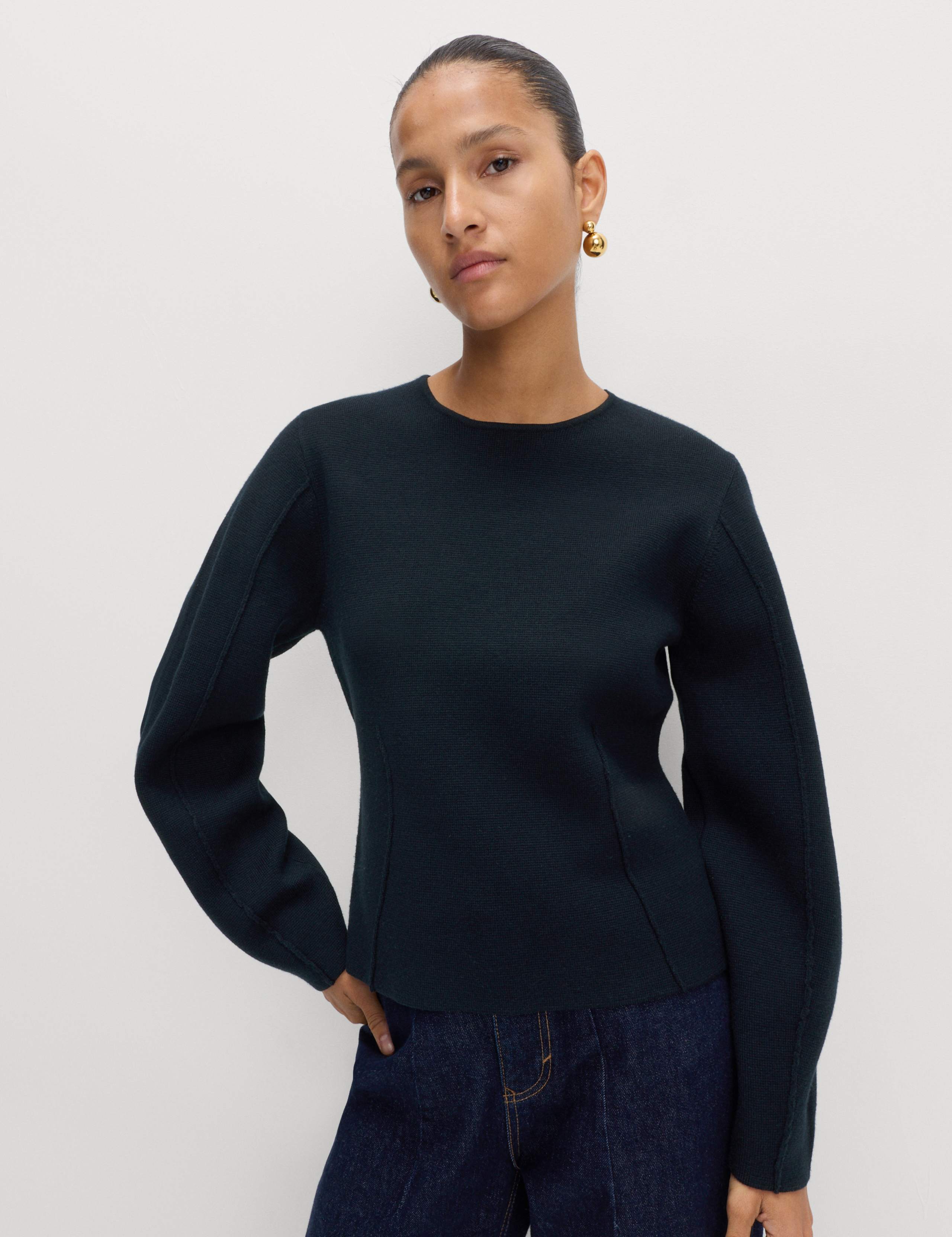 Soft Touch Waisted Slim Fit Jumper