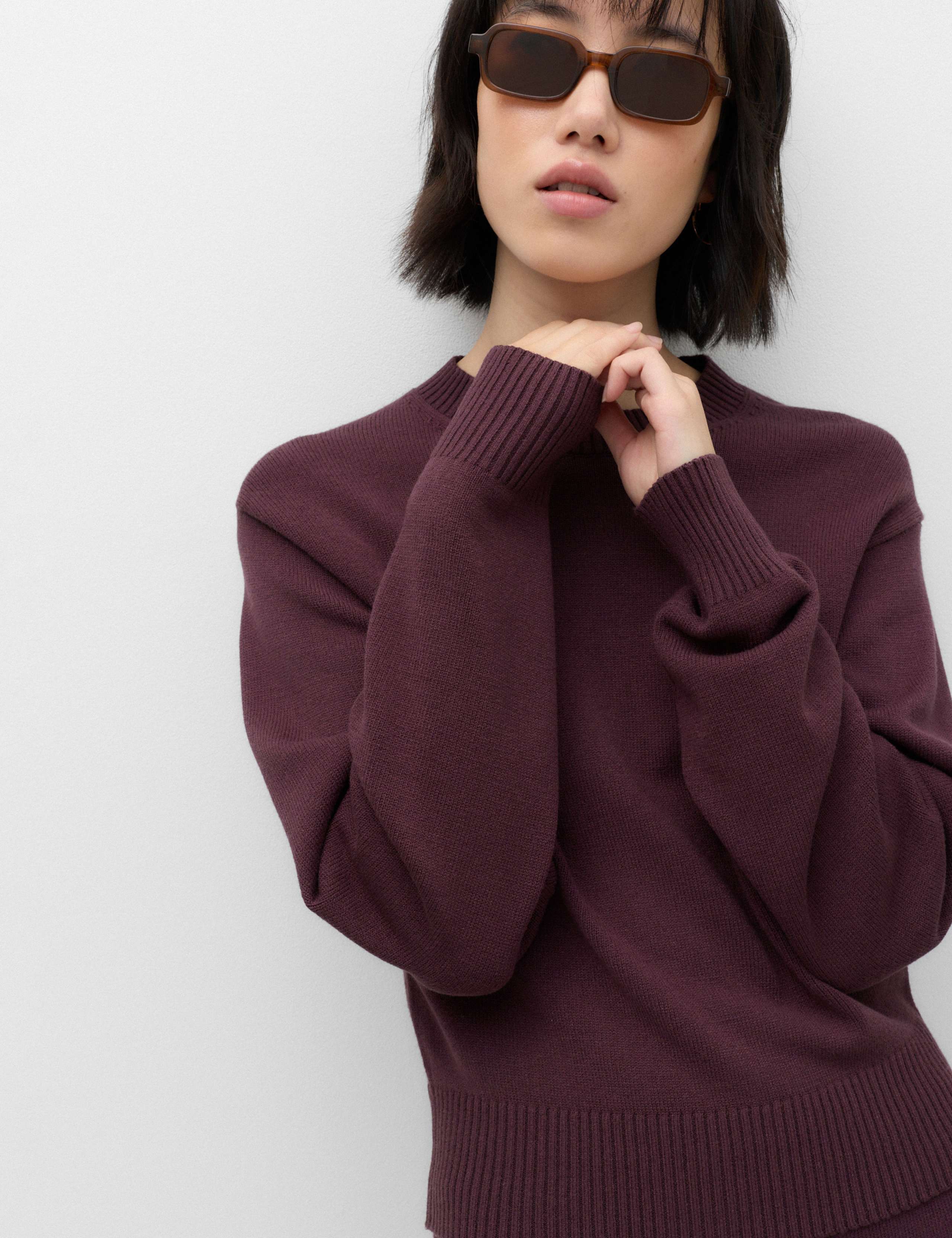 Crew Neck Fitted Jumper