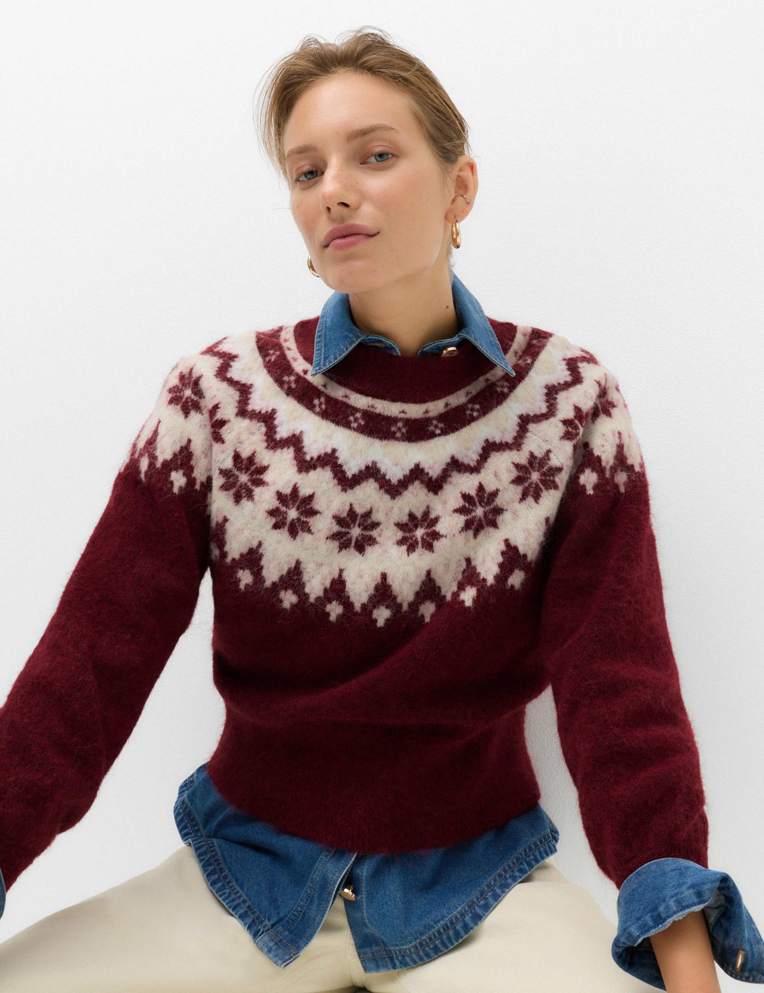 Star Fair Isle Jumper with Wool