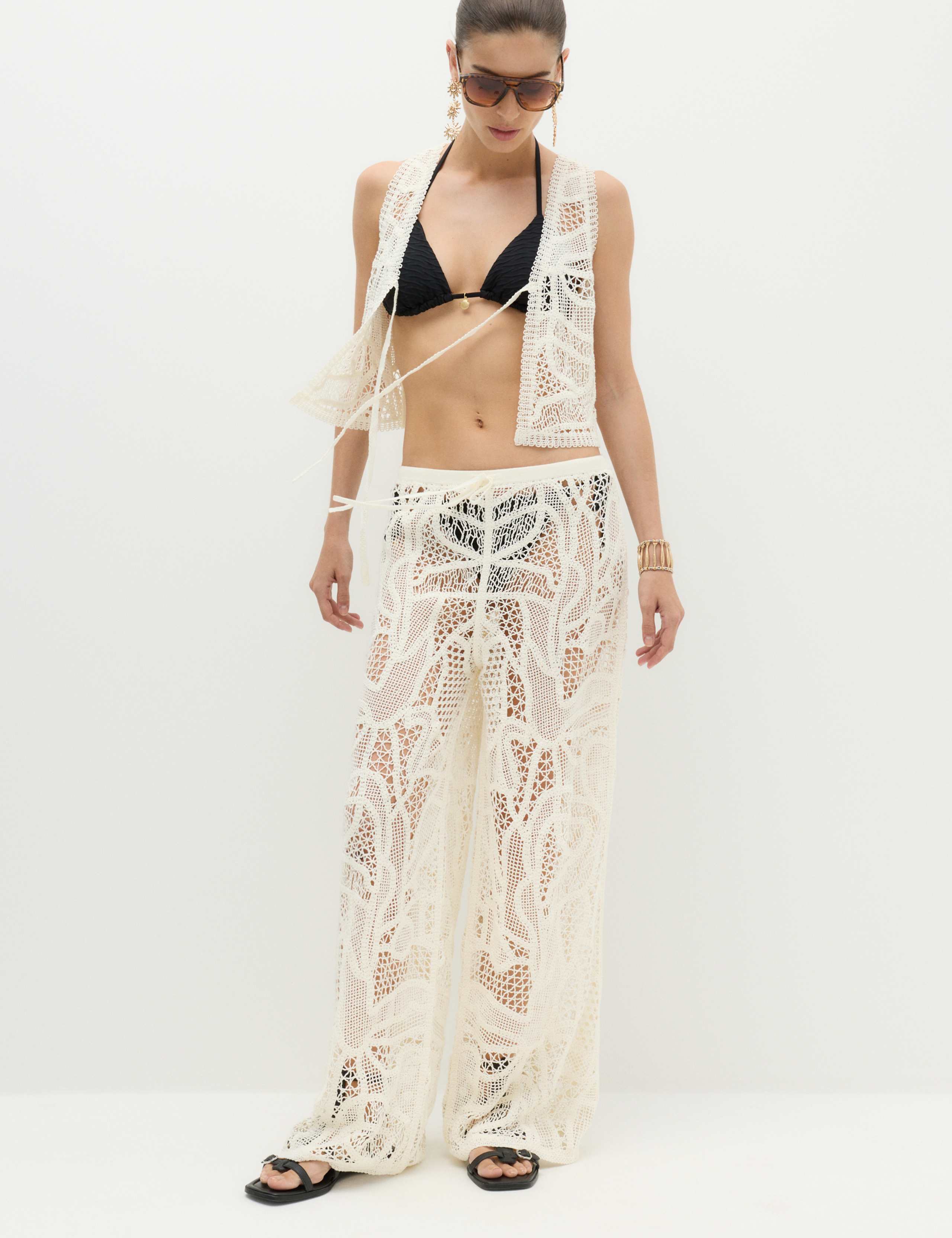 Crochet Style Knitted Trousers