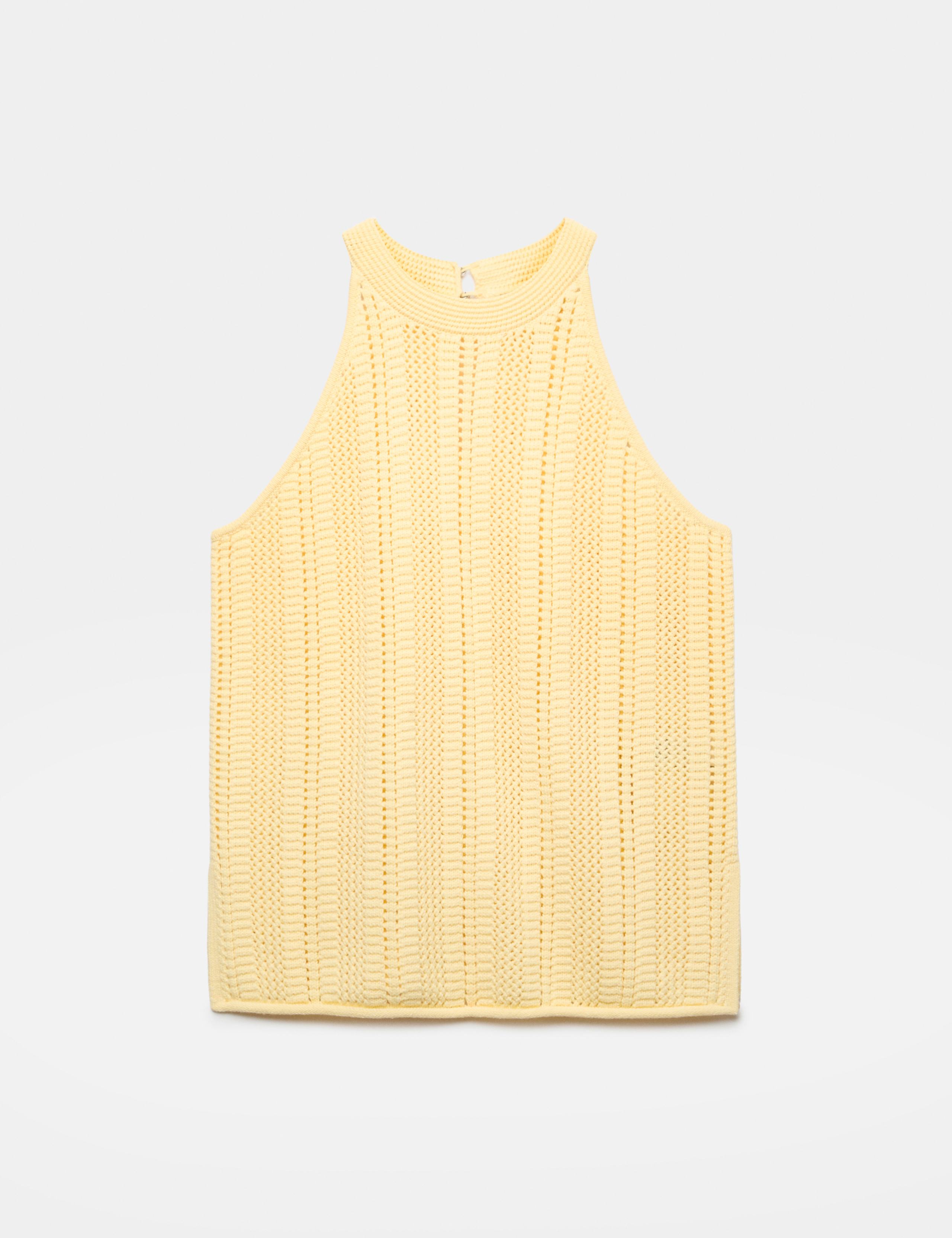 Cotton Rich Crochet Style Knitted Vest
