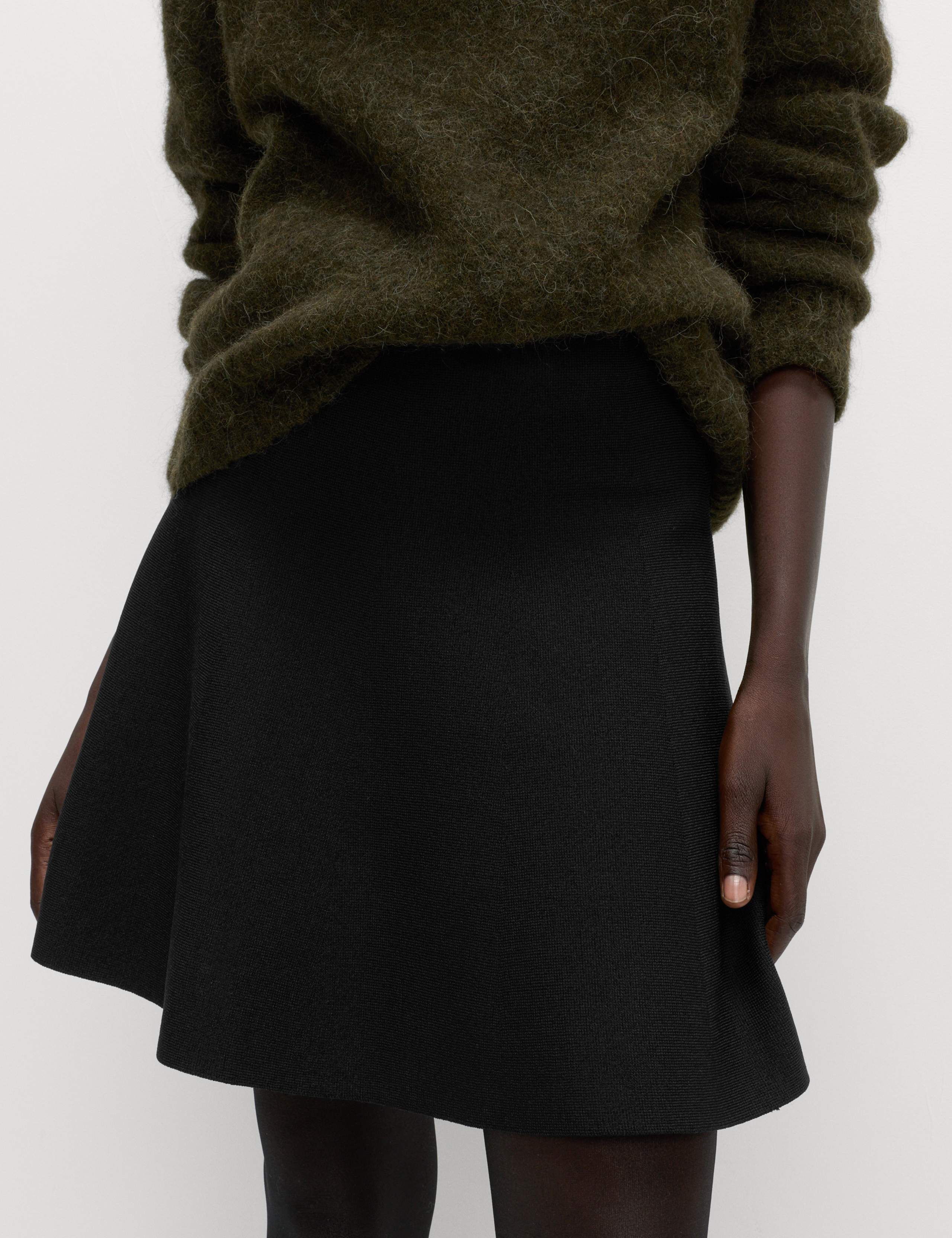 Knitted Mini A-Line Skirt
