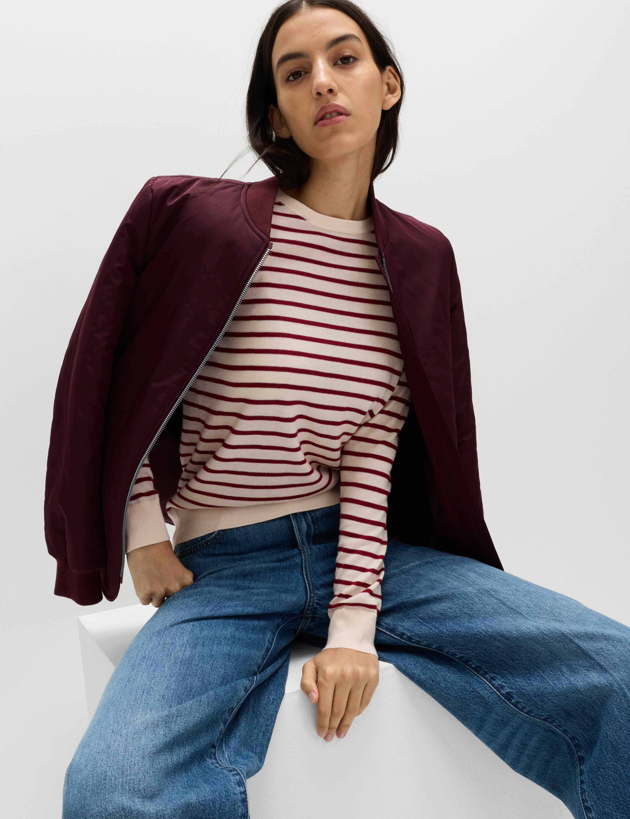 Pure Merino Wool Striped Jumper