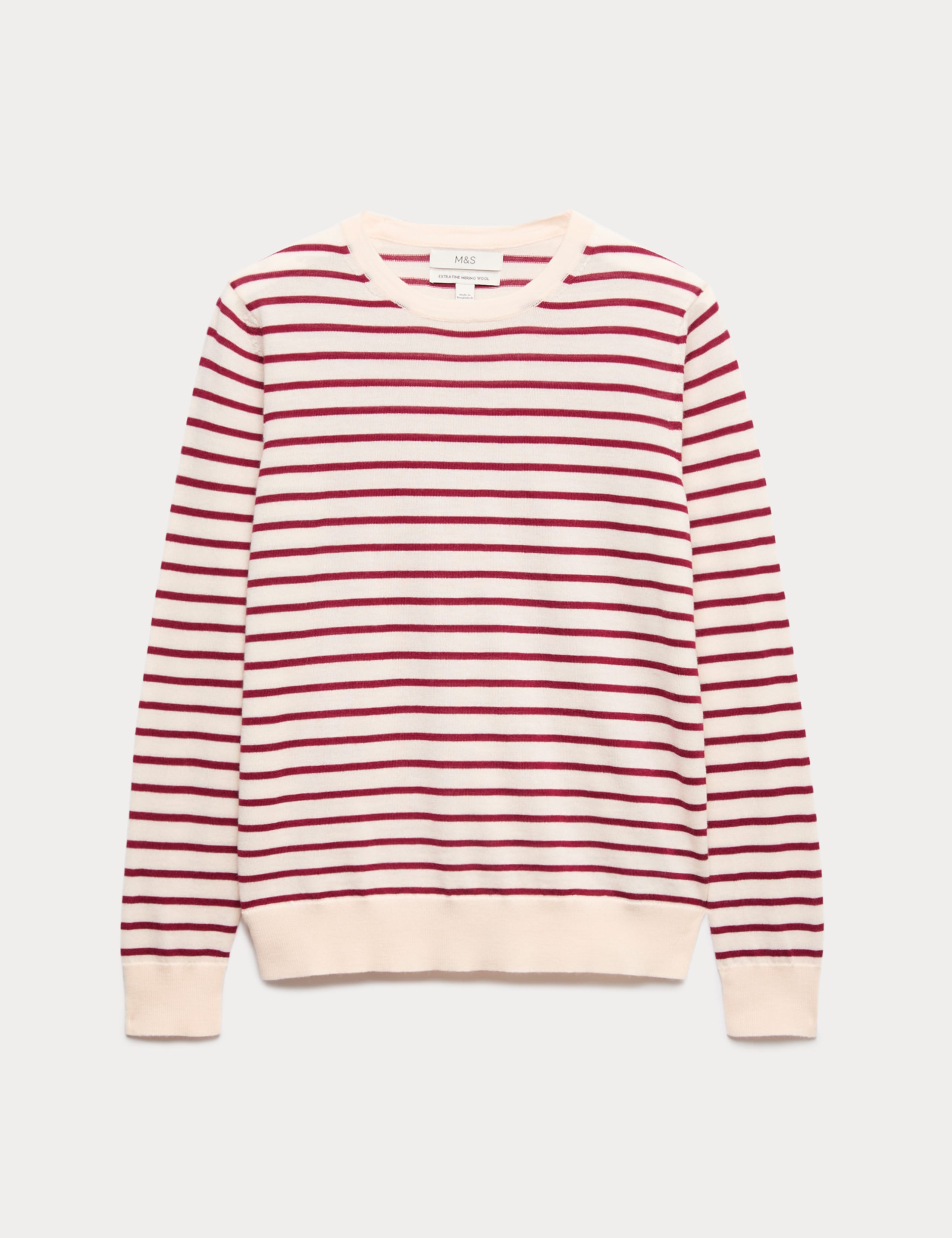 Pure Merino Wool Striped Jumper