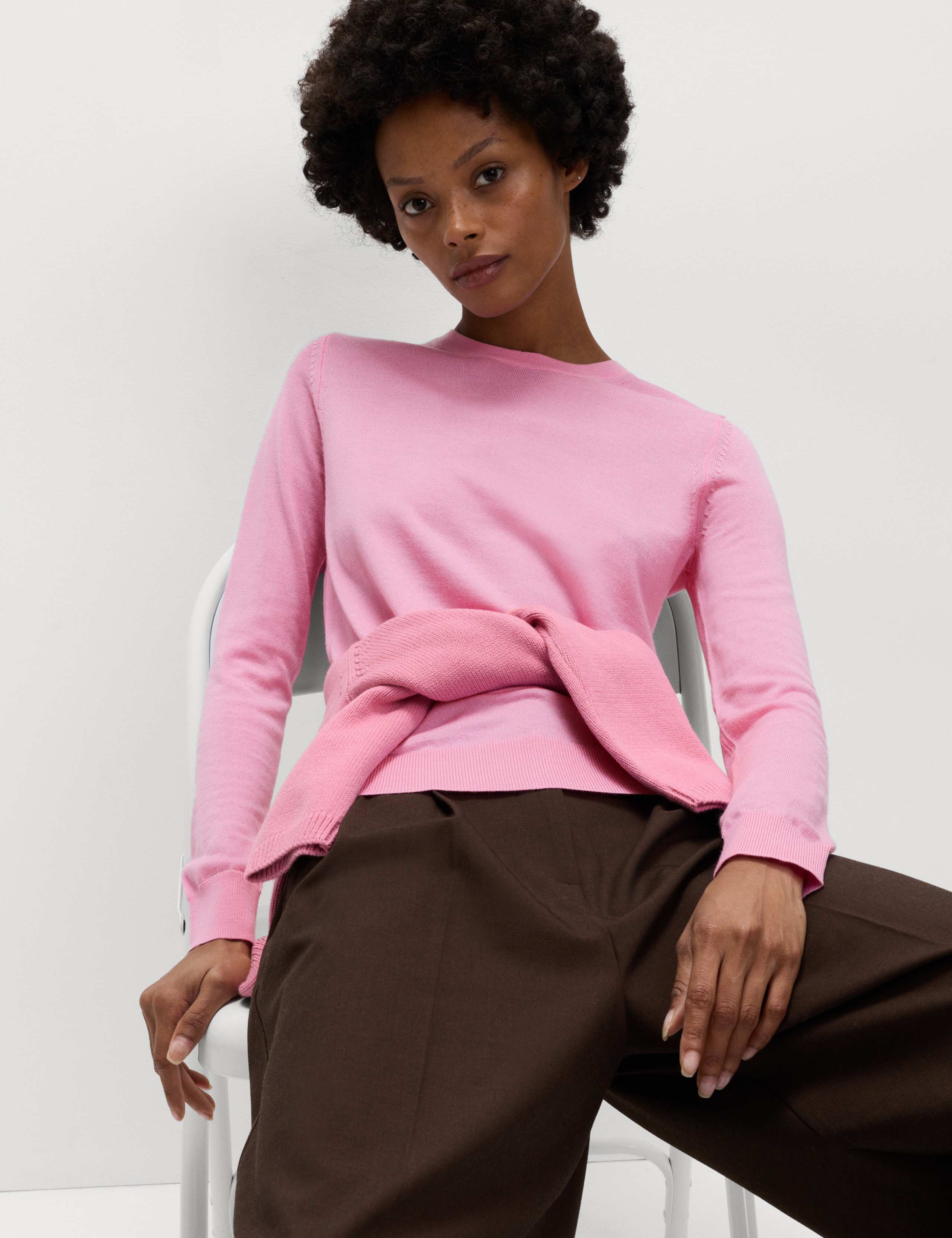 Pure Merino Wool Crew Neck Jumper