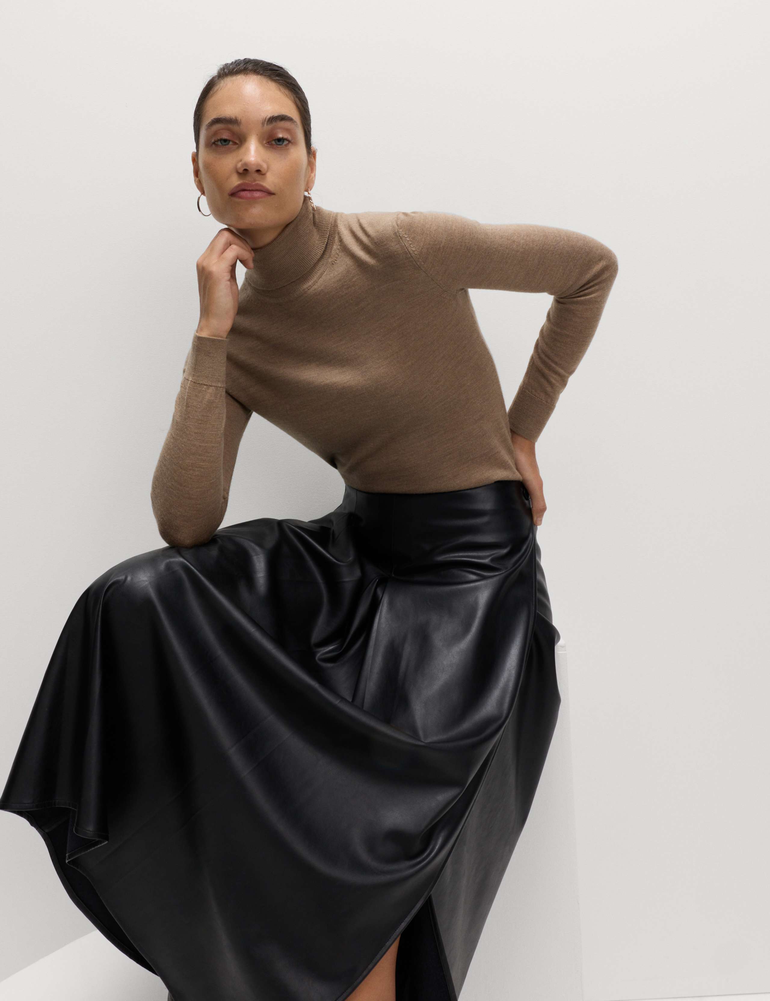 Pure Merino Wool Roll Neck Jumper