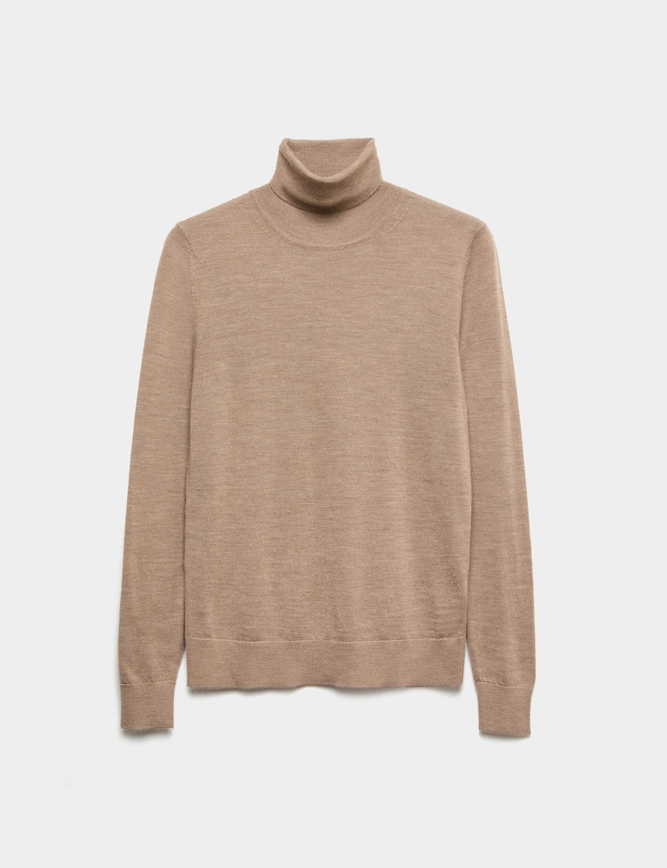 Pure Merino Wool Roll Neck Jumper
