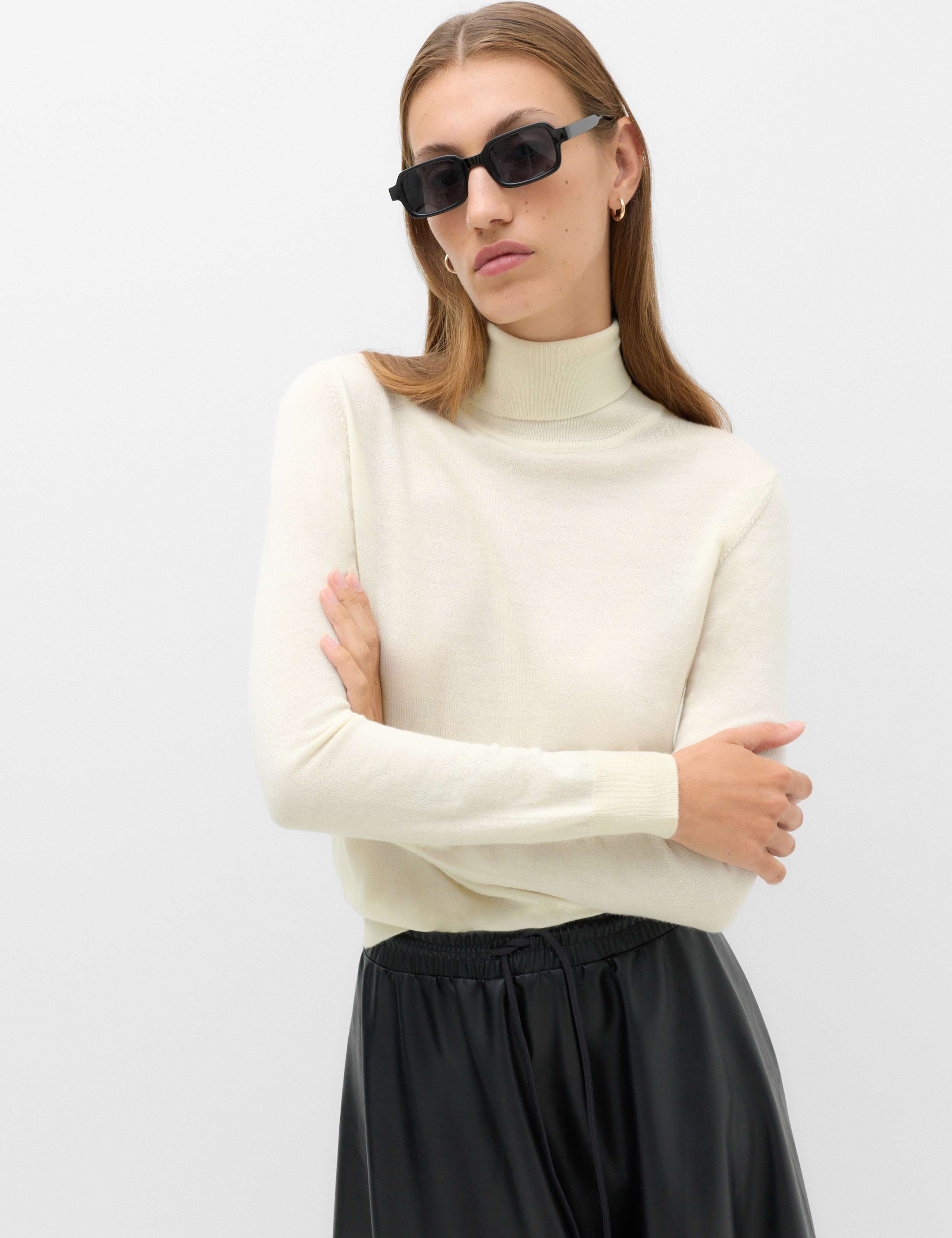 Pure Merino Wool Roll Neck Jumper