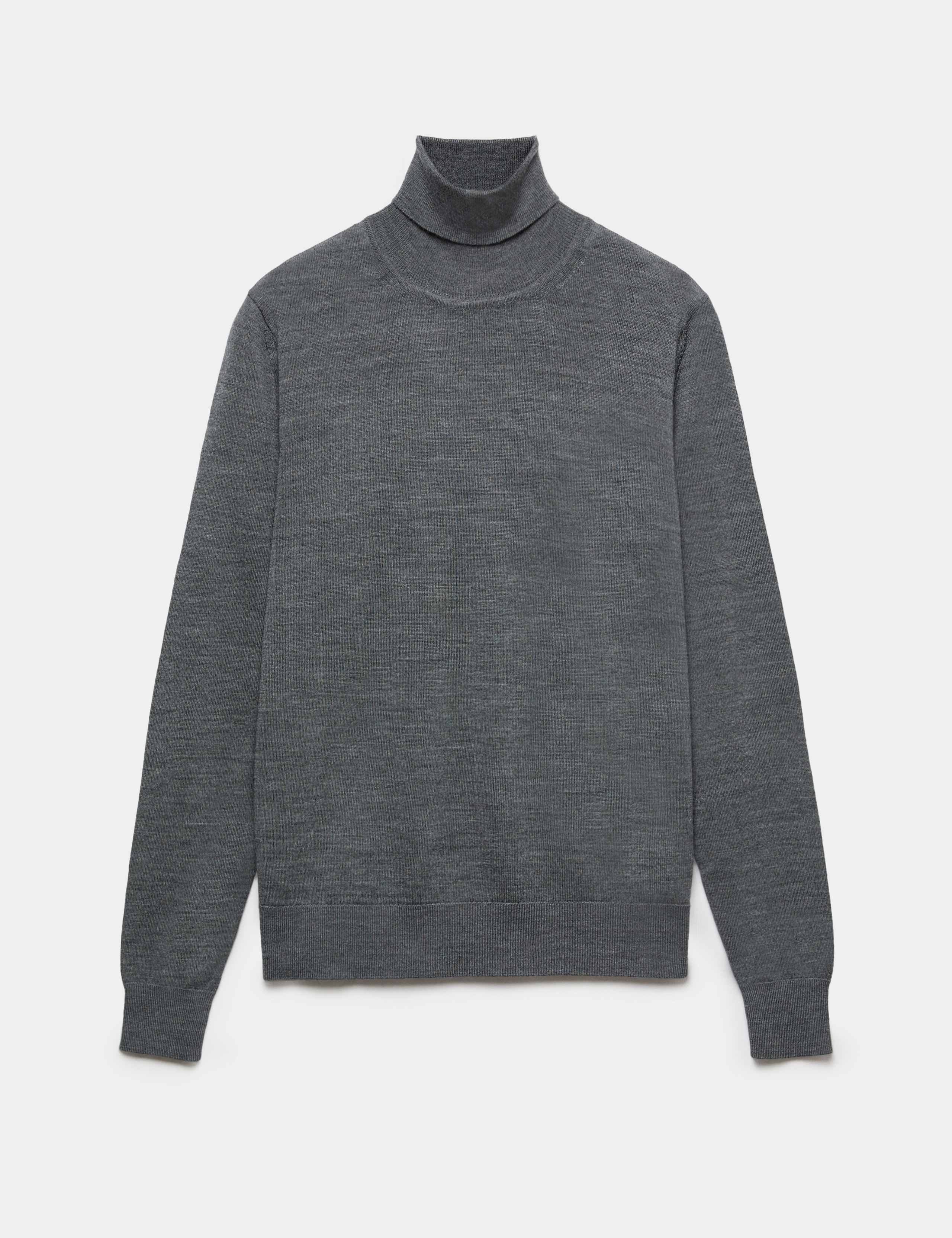 Pure Merino Wool Roll Neck Jumper
