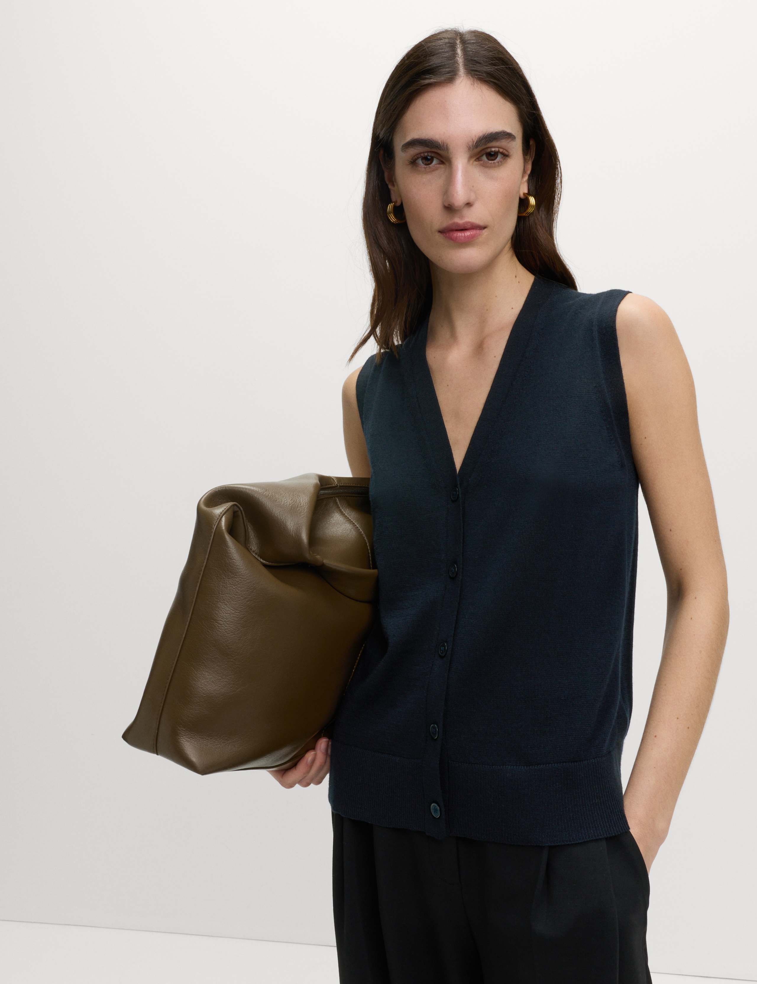 Pure Merino Wool Knitted Waistcoat