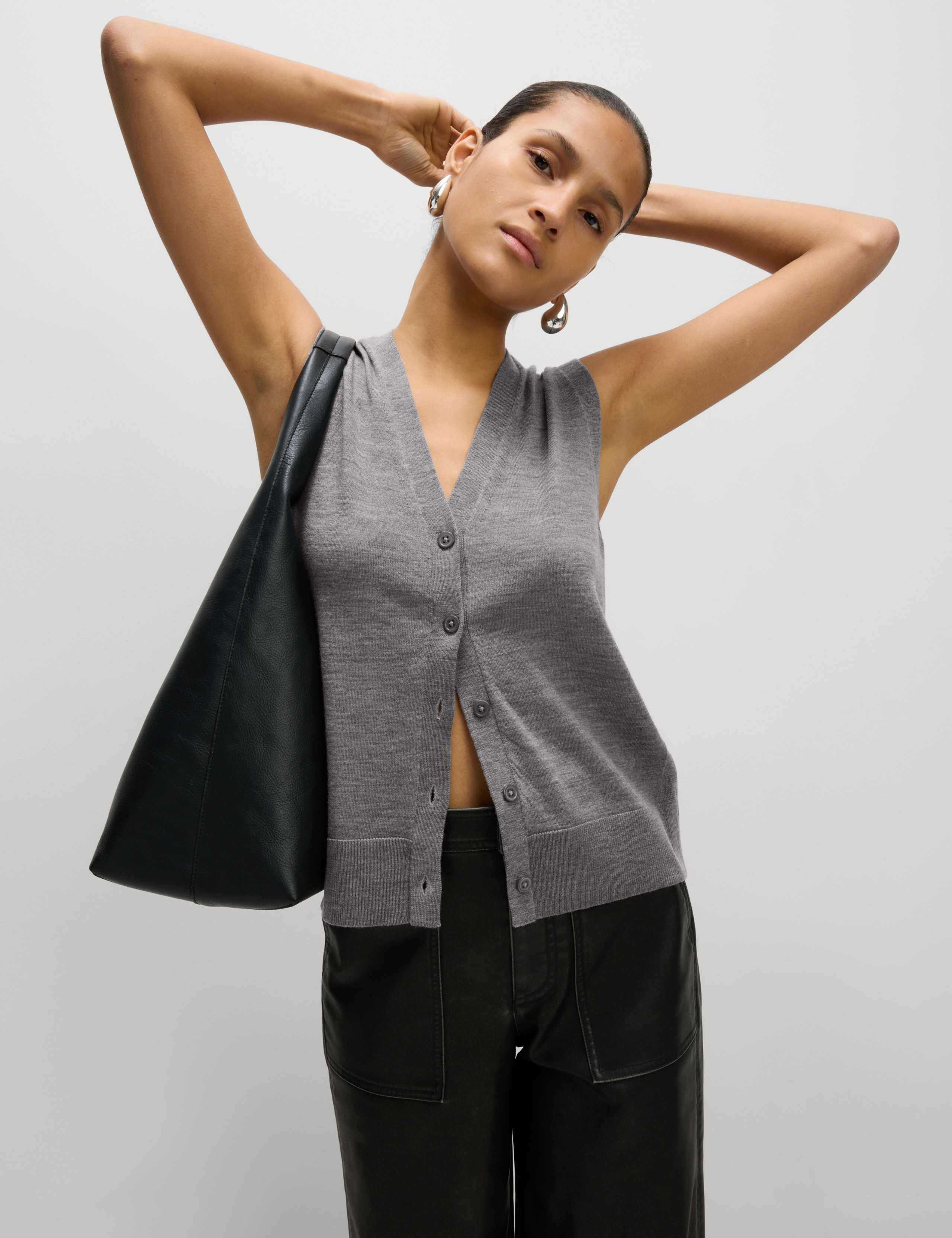 Pure Merino Wool Knitted Waistcoat