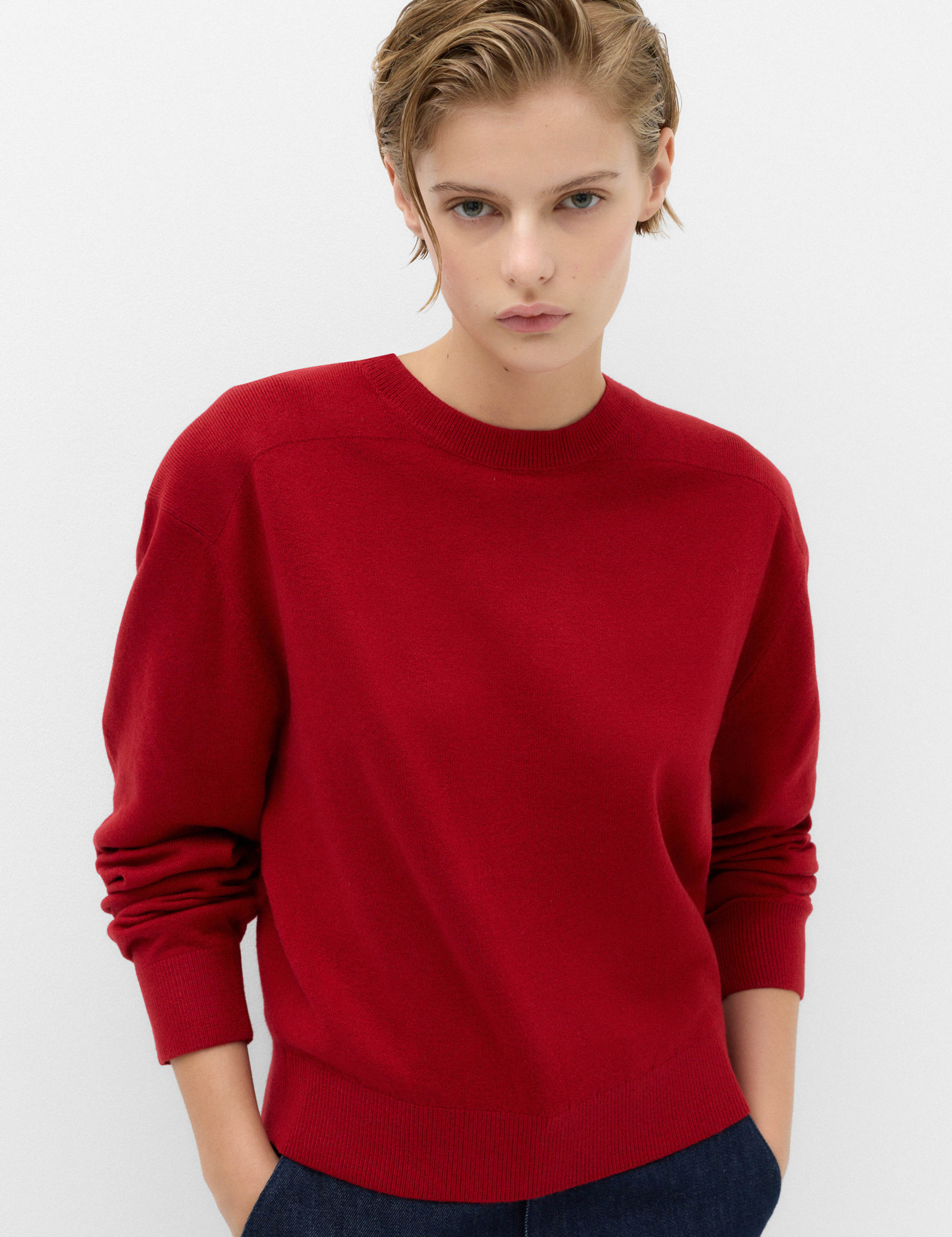 Shoulder Detail Relaxed Jumper