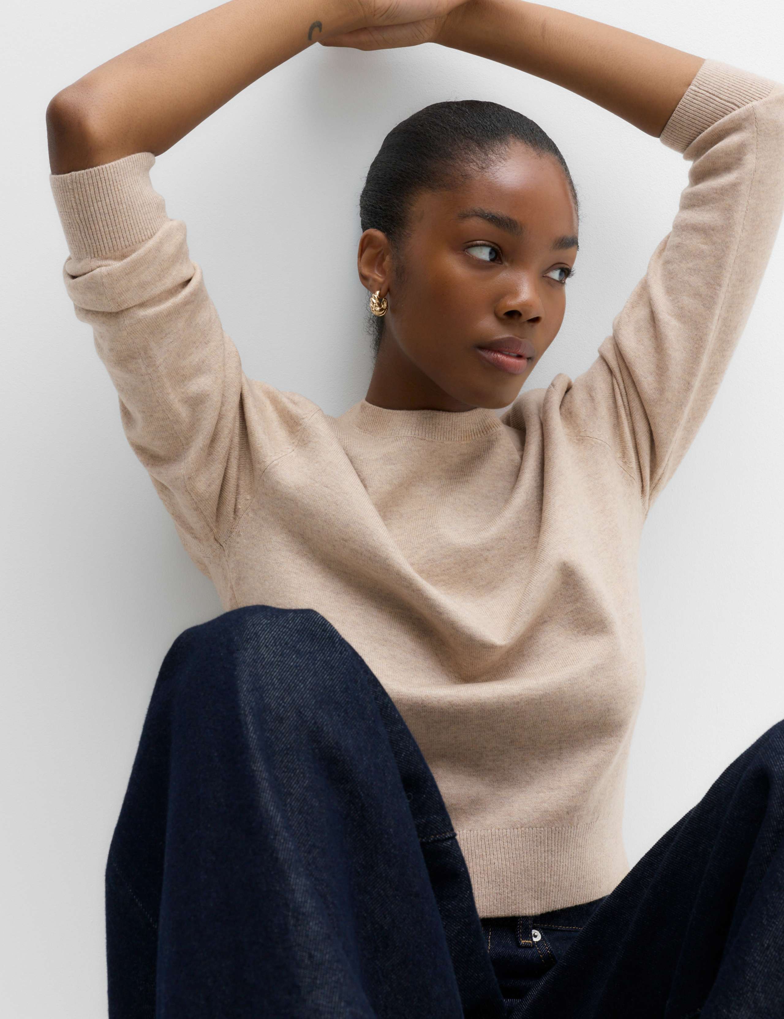 Shoulder Detail Relaxed Jumper