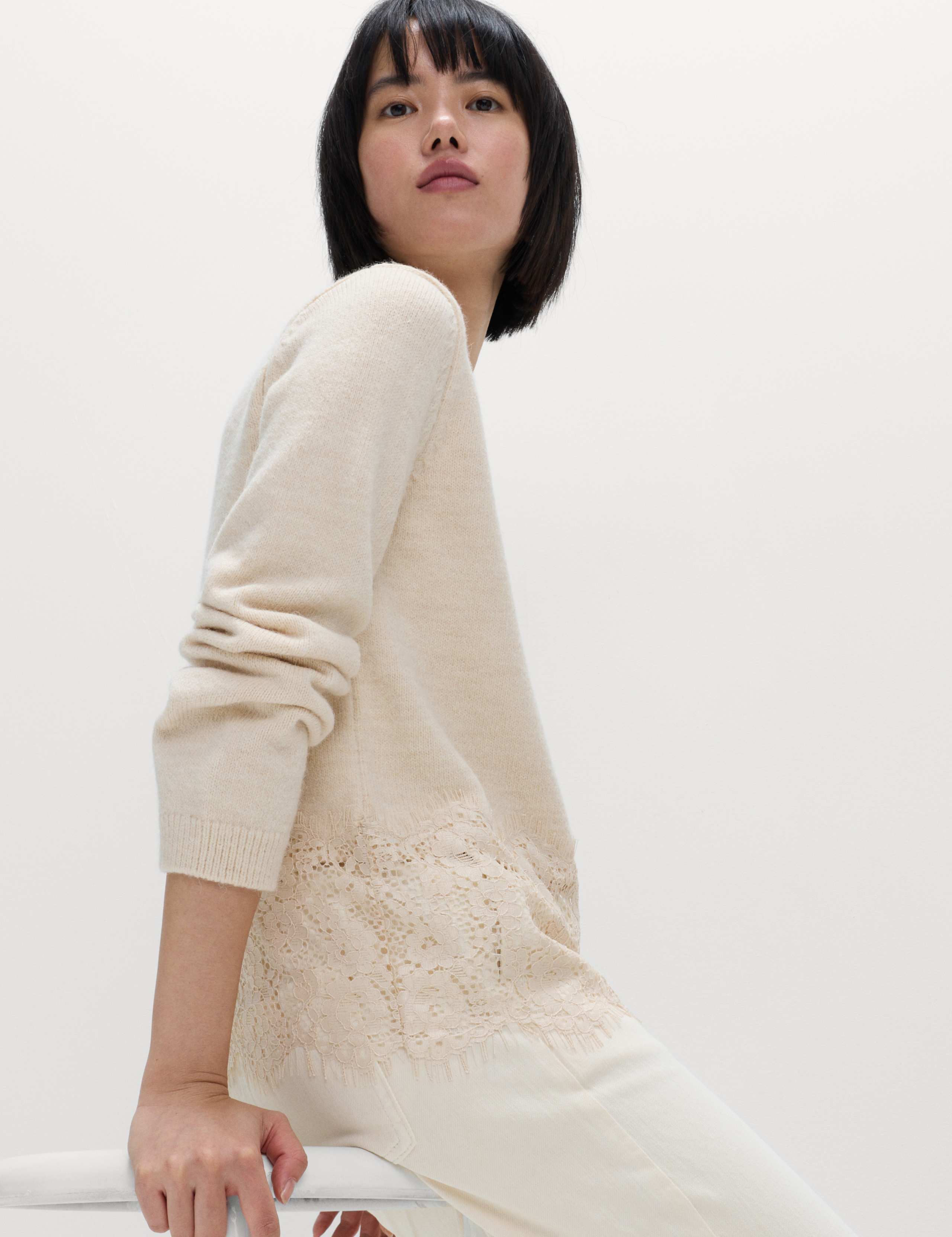 Lace Trim Jumper