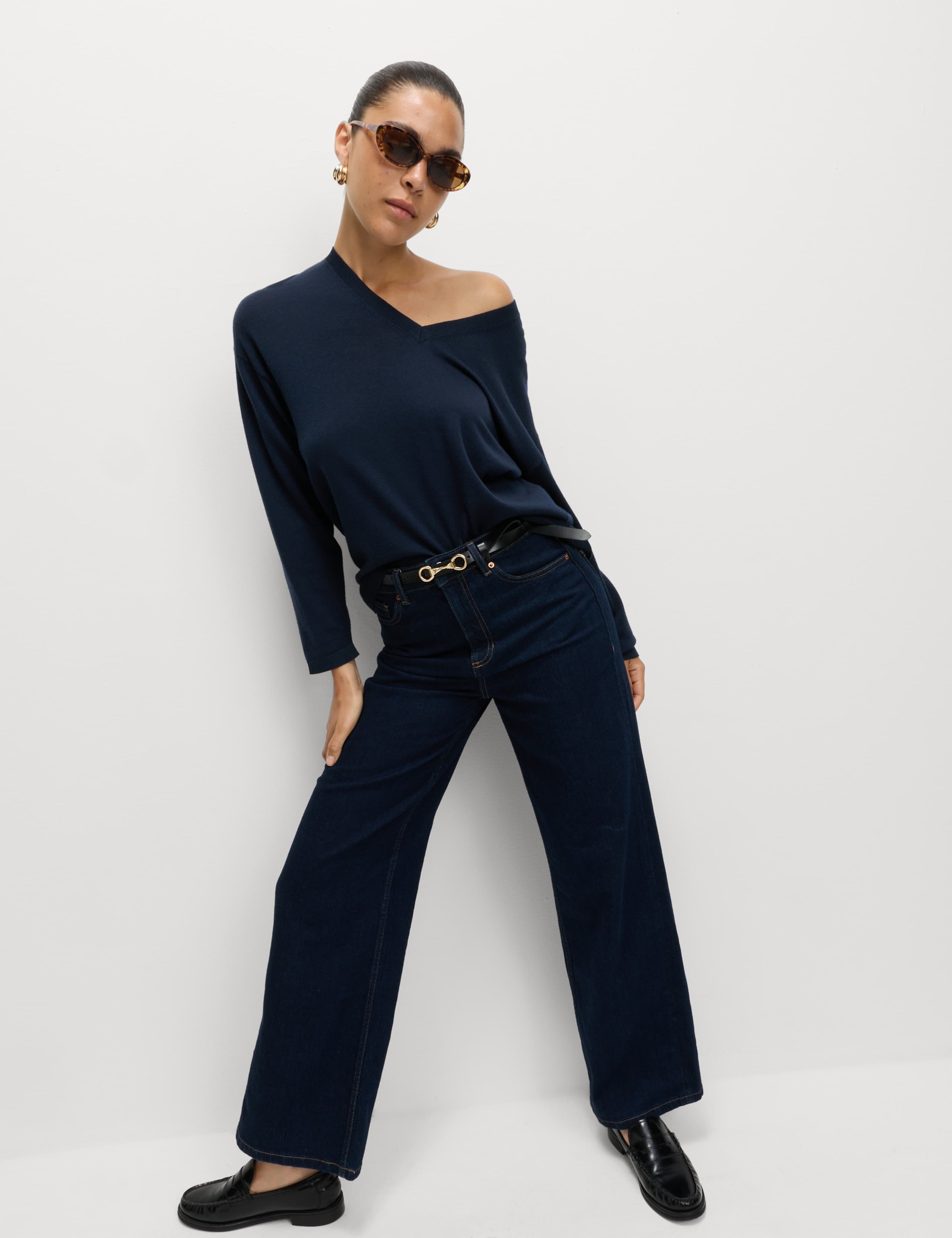 Pure Merino Wool V-Neck Jumper