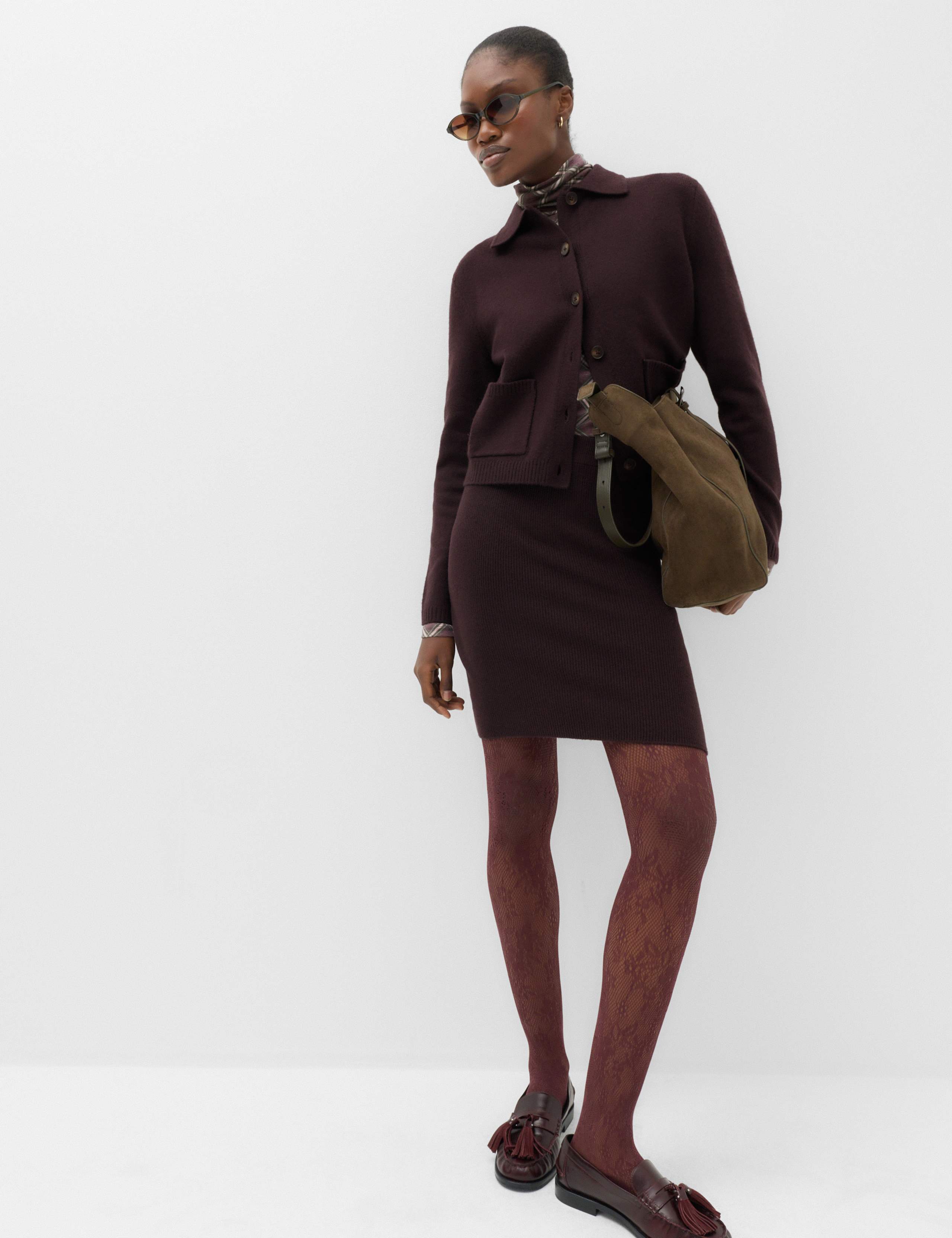 Air Yarn Knitted Mini Skirt