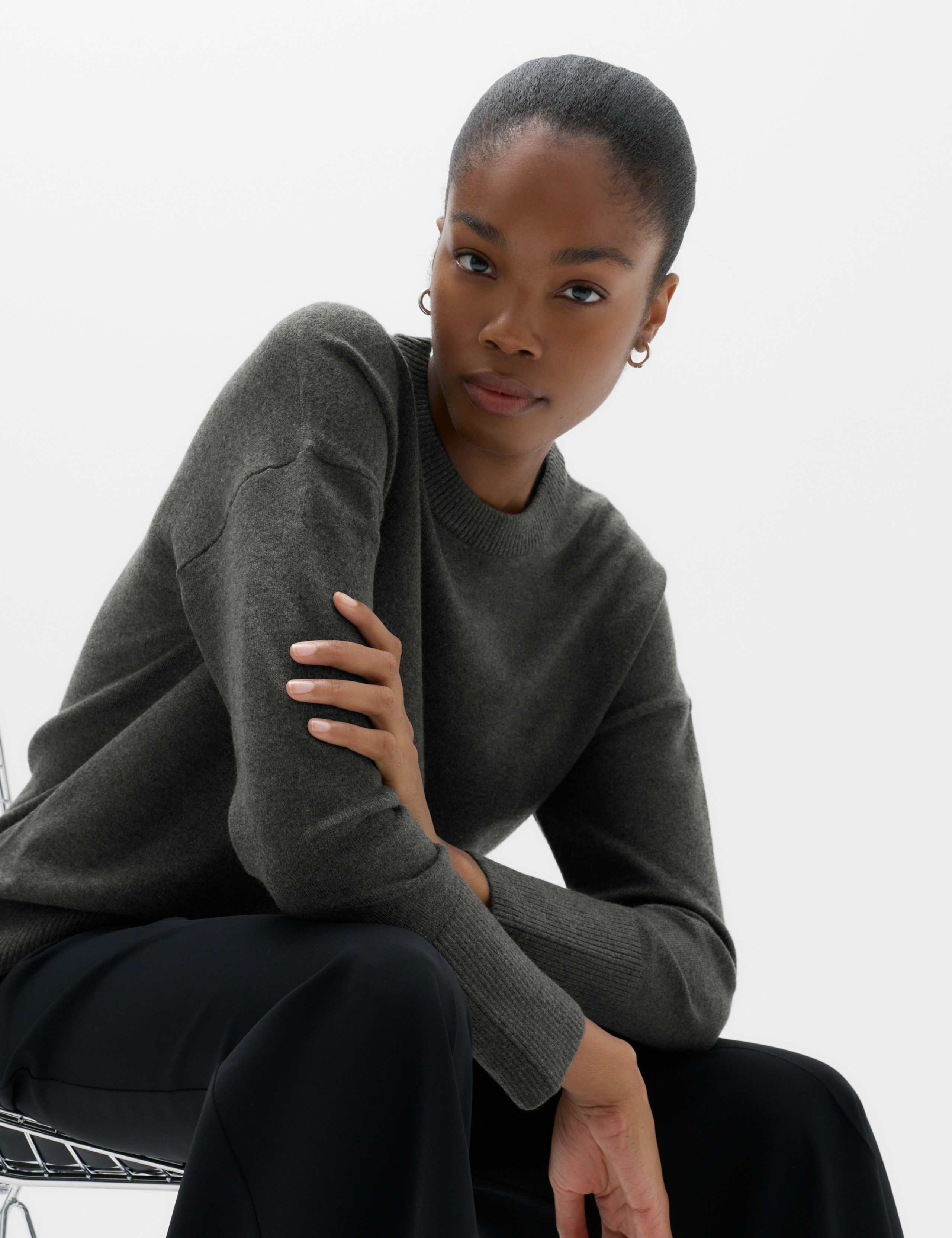 Air-Yarn Oversized Longline Jumper