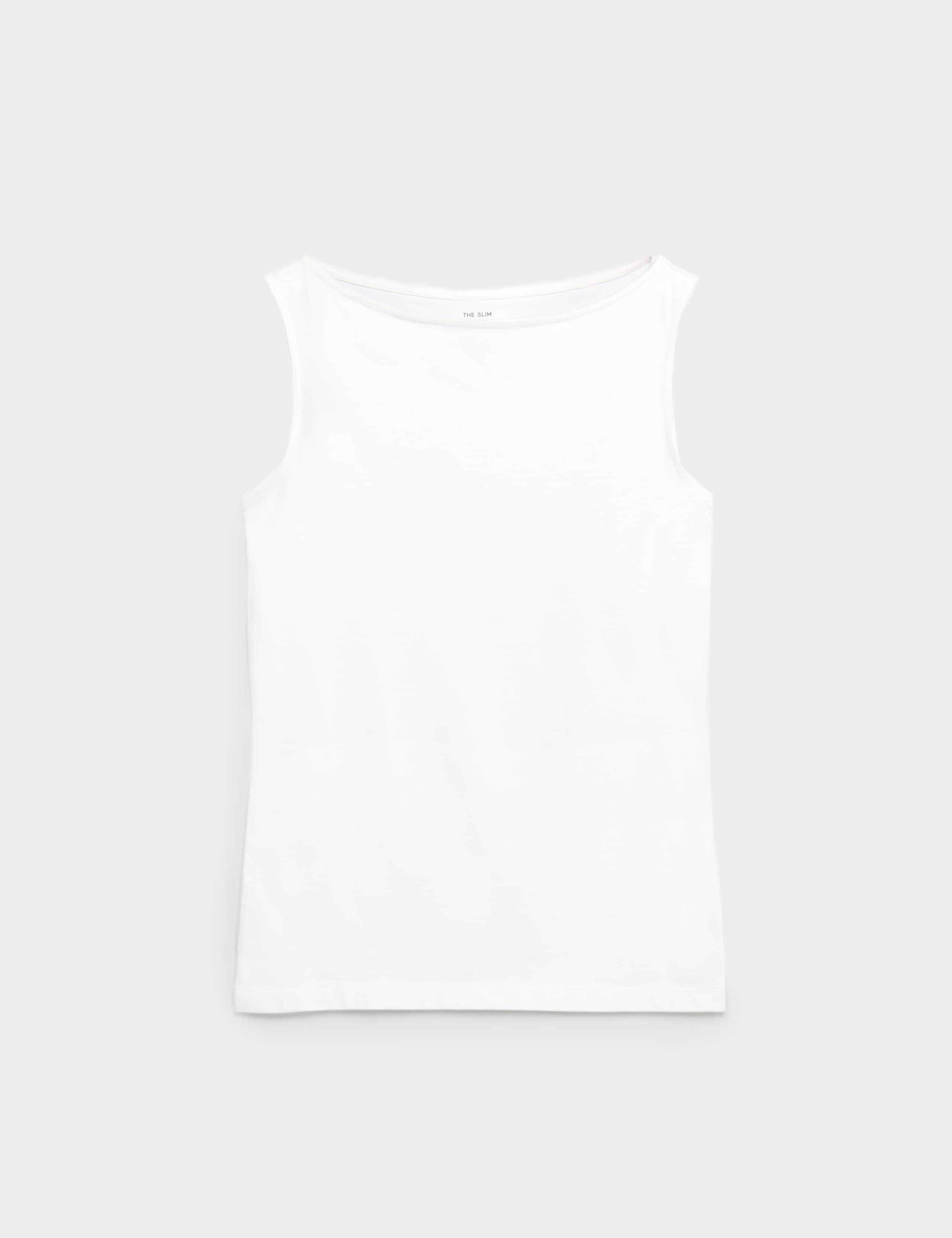 Cotton Rich Slash Neck Slim Fit Vest