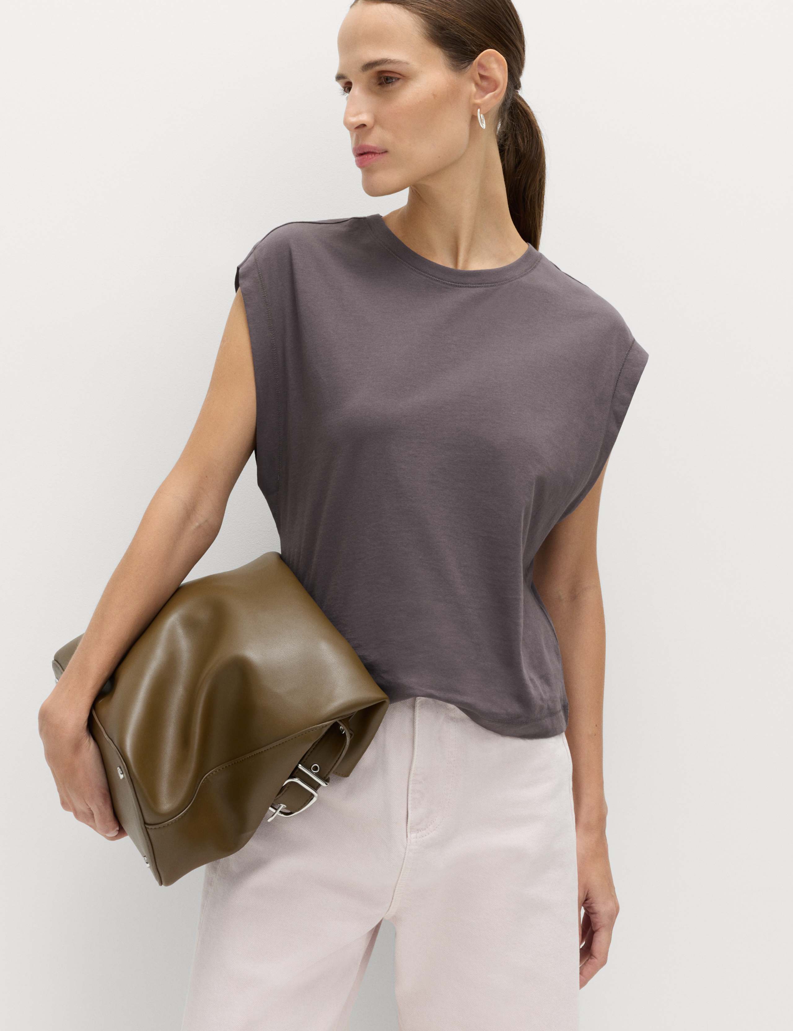 Pure Cotton Cap Sleeve T-Shirt
