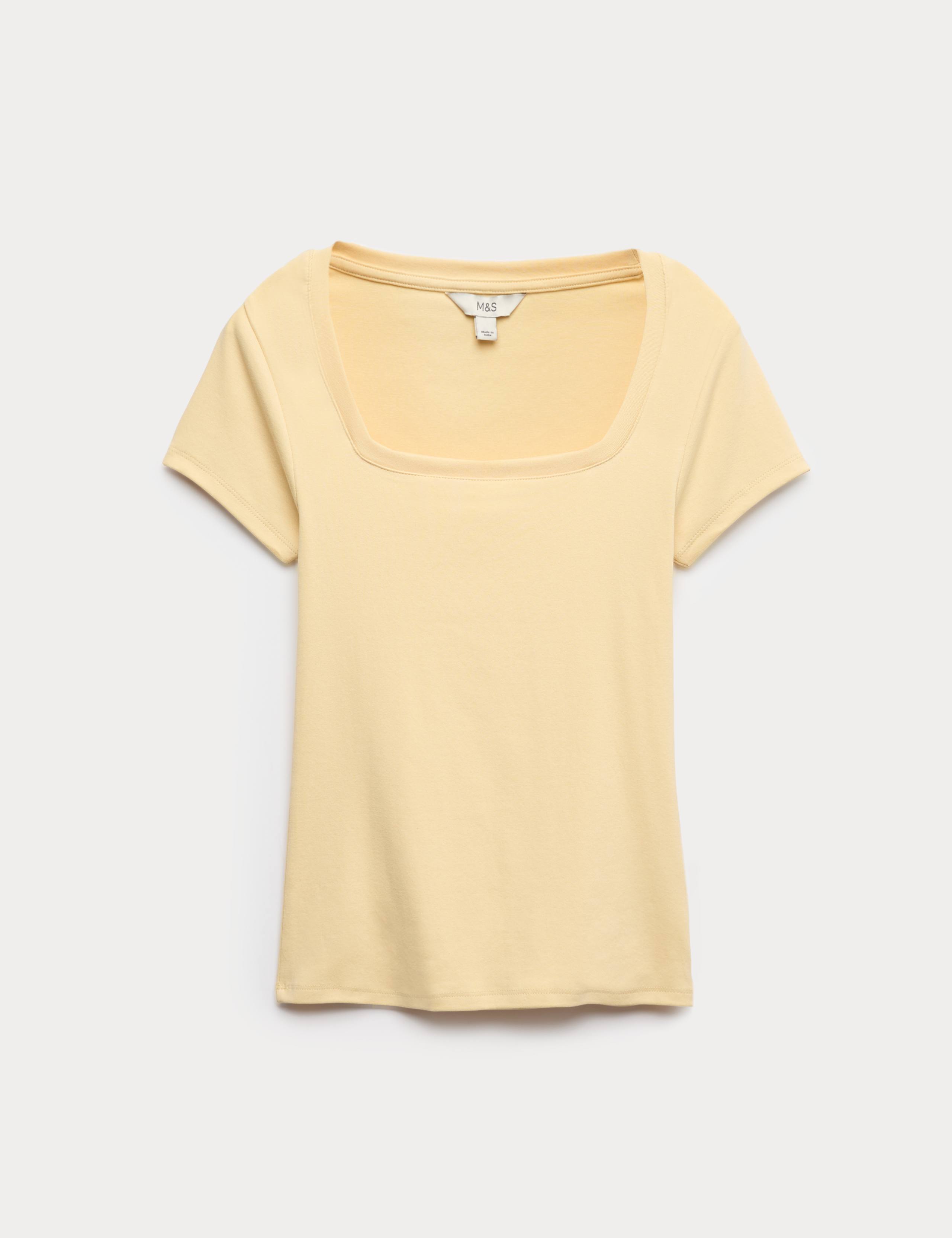 Cotton Rich Premium Square Neck Top