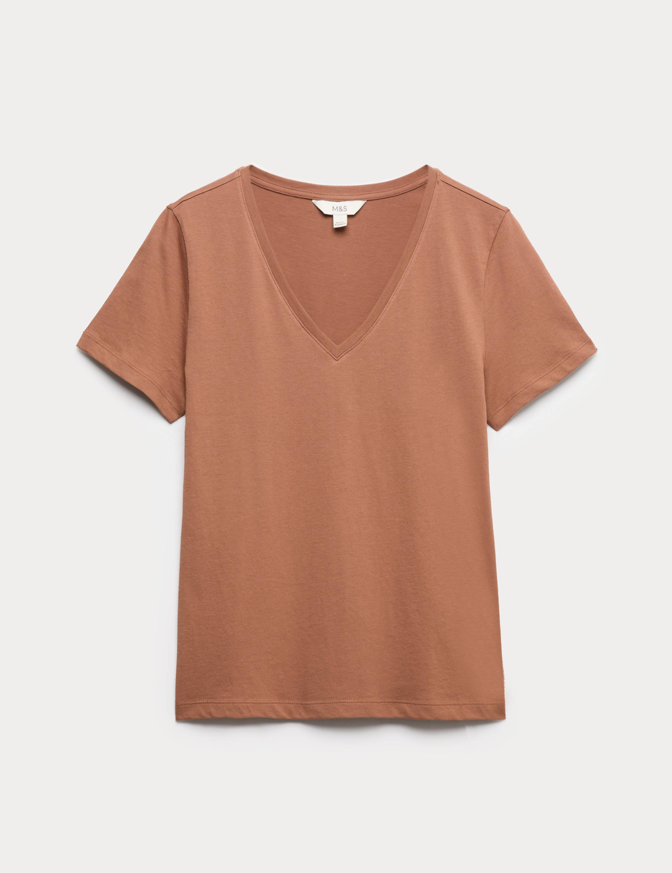 Pure Cotton V-Neck T-Shirt