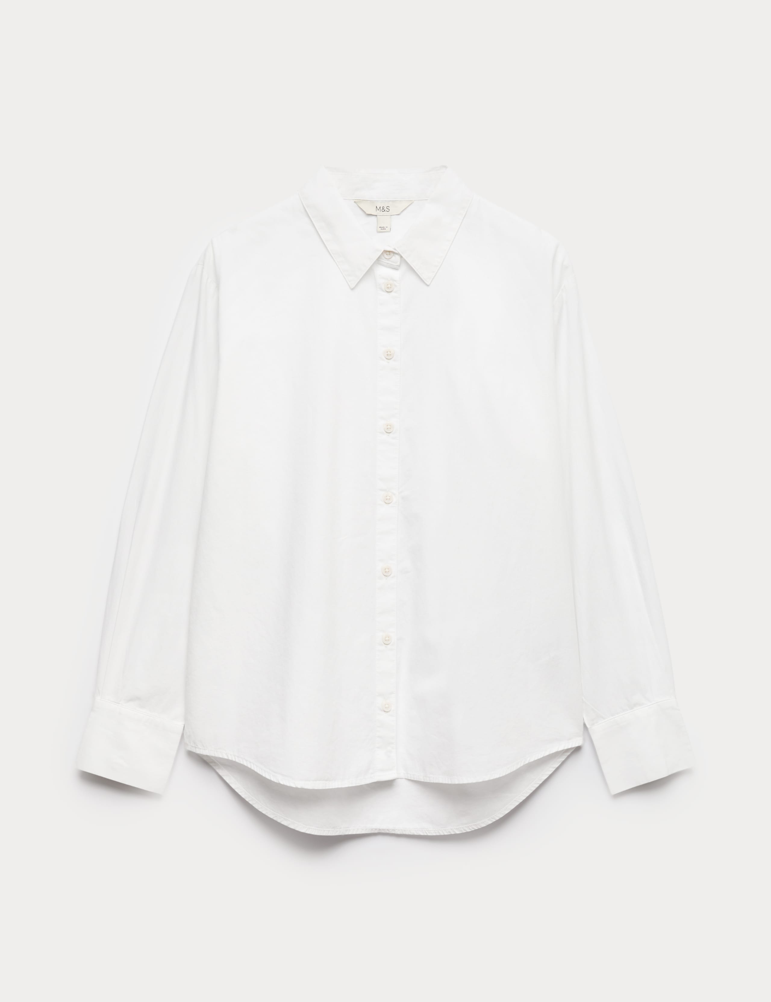 Pure Cotton Collared Button Through Shirt