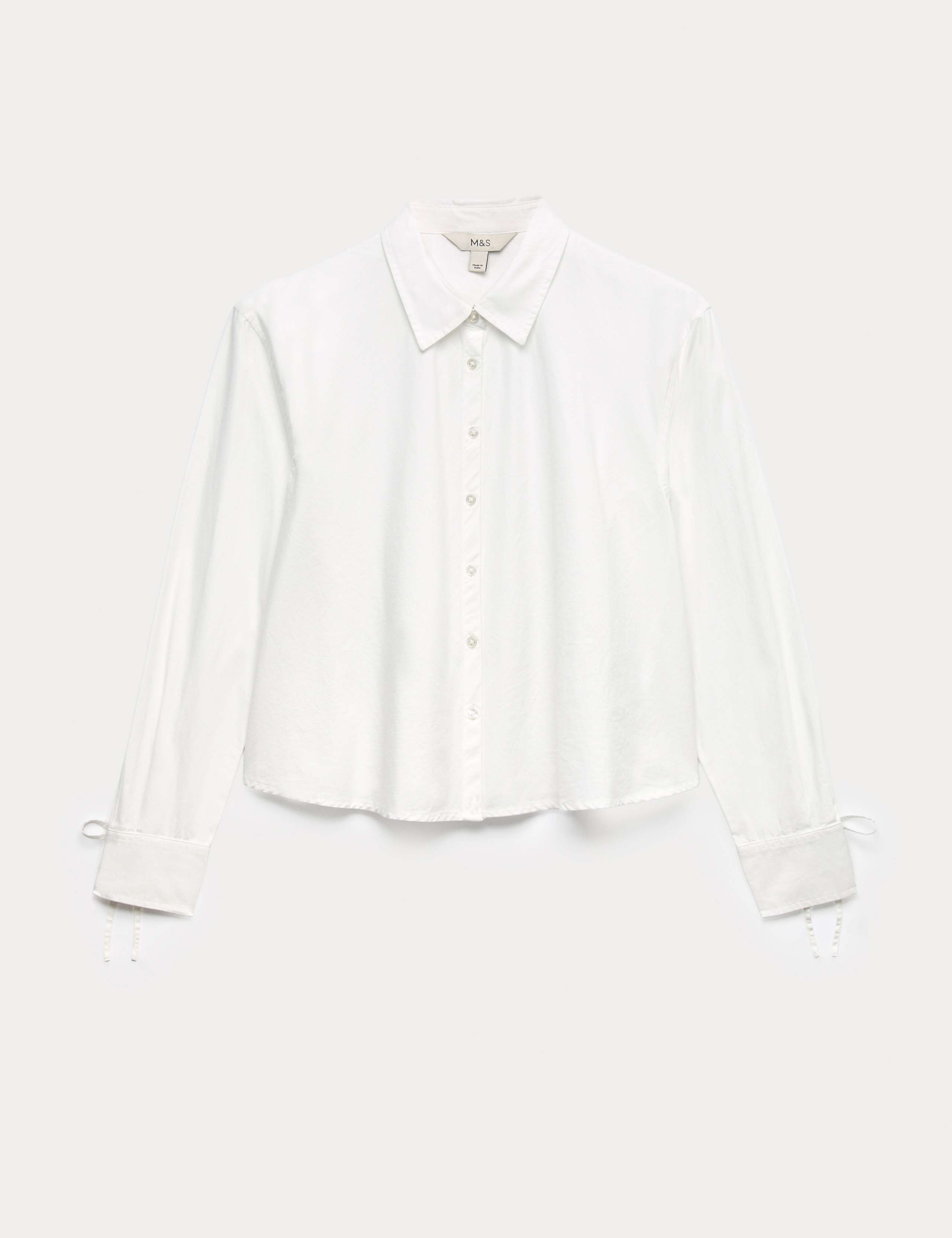 Pure Cotton Tie Cuff Swing Shirt