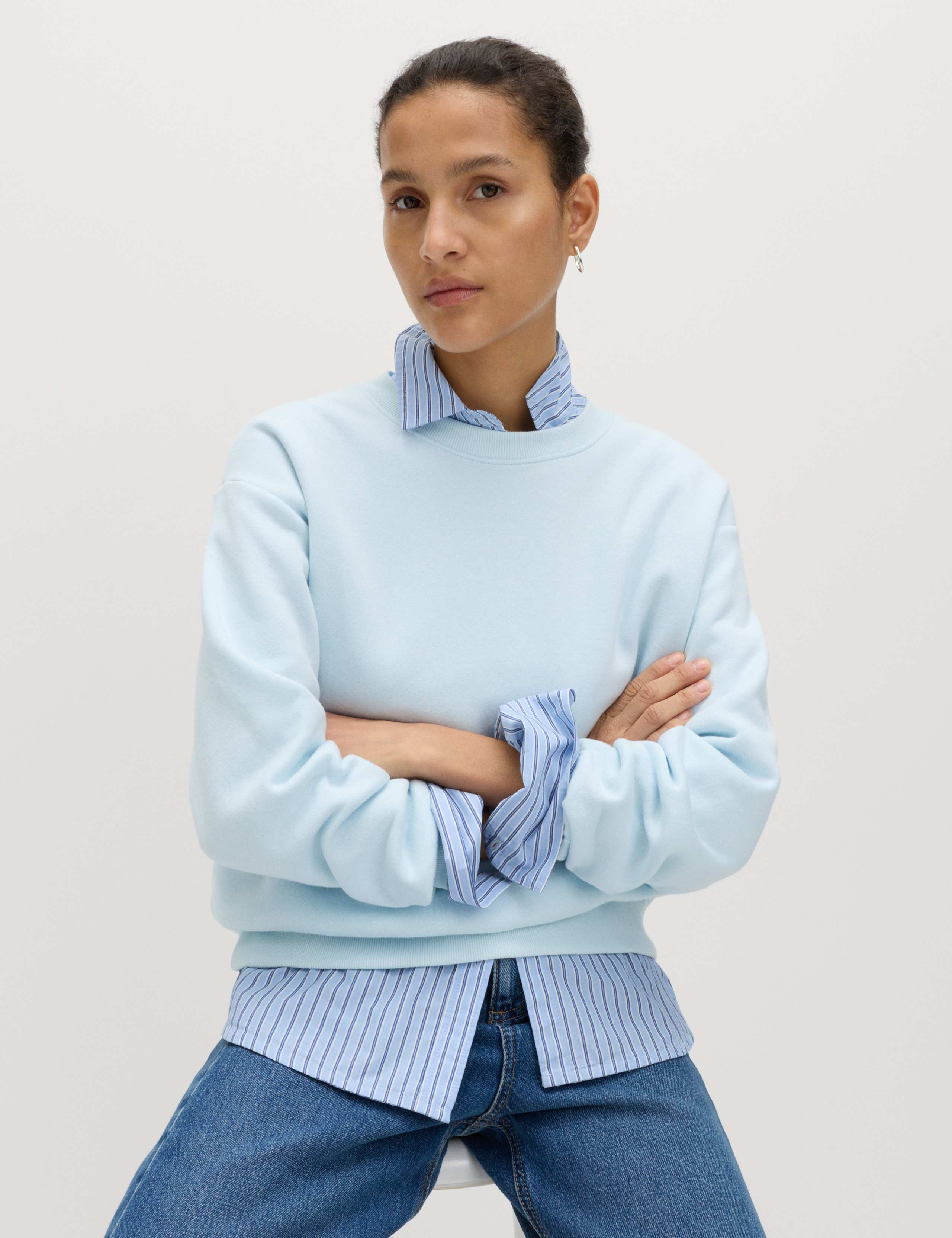 Cotton Rich Crew Neck Sweatshirt