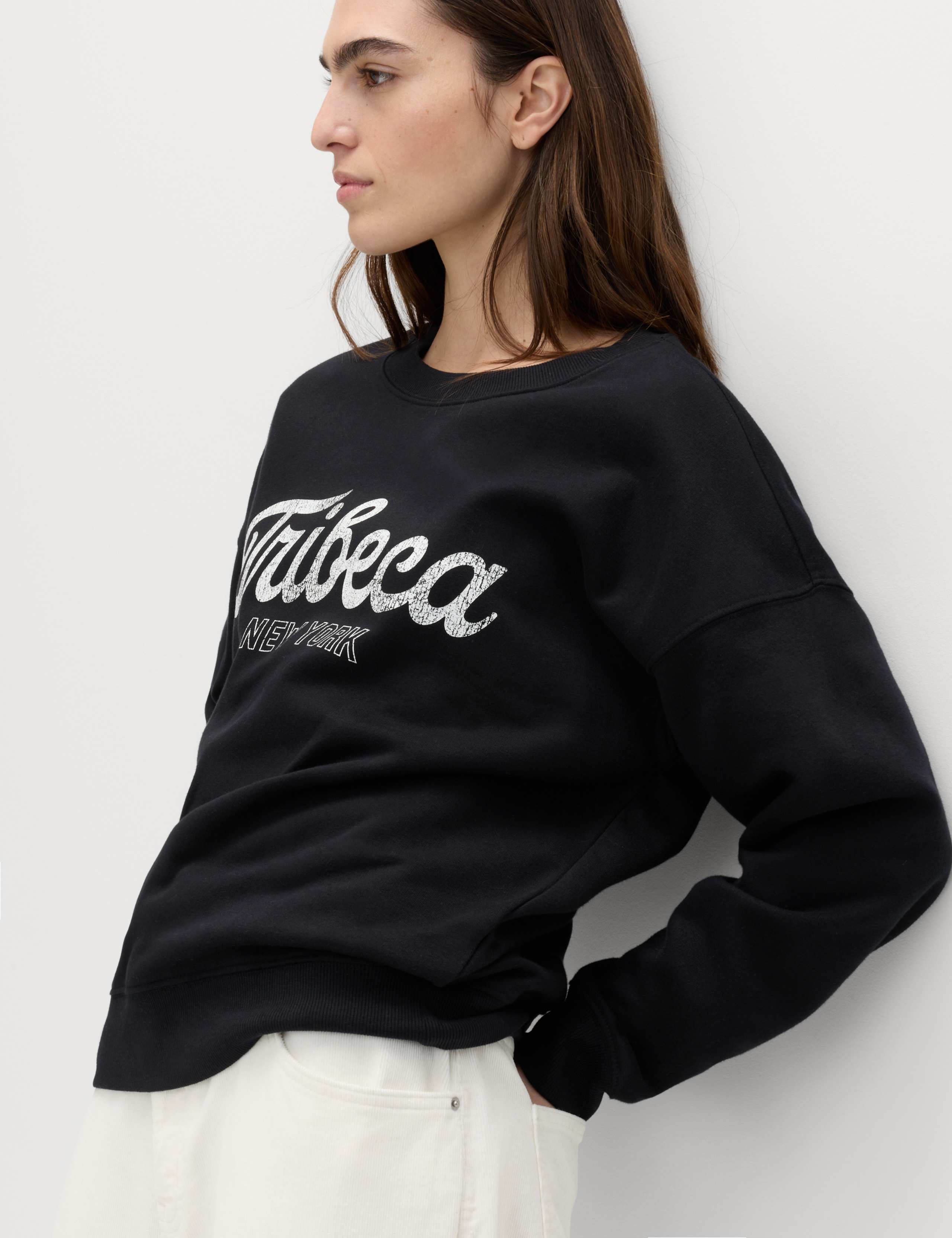 Cotton Rich Graphic Long Sleeve Sweatshirt