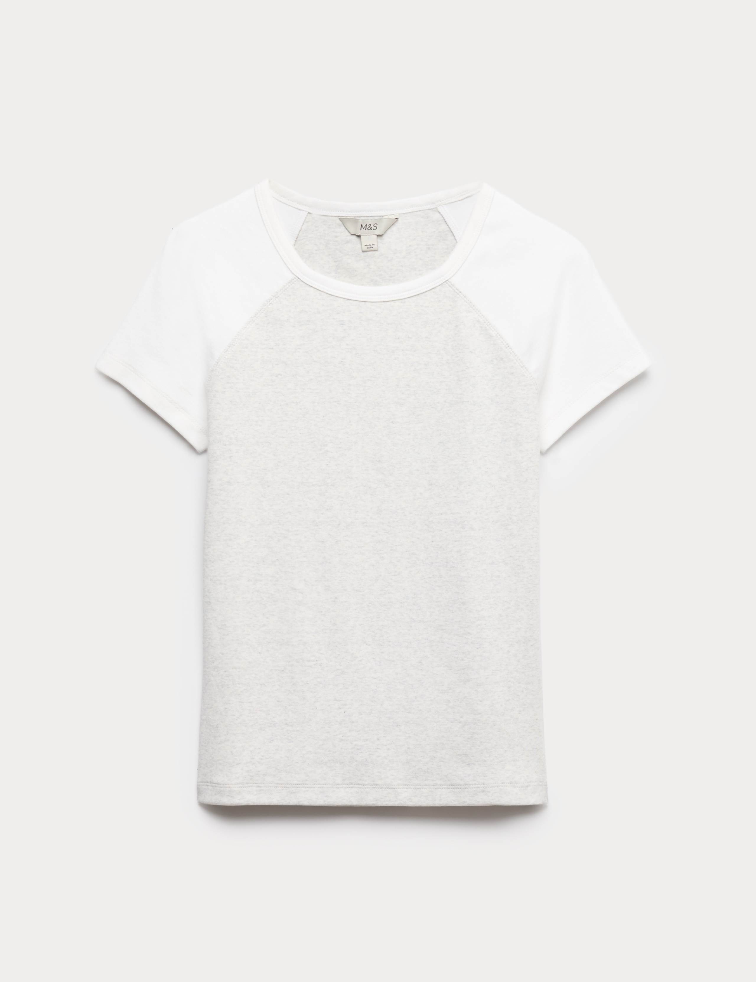 Cotton Rich Short Raglan Sleeve T-Shirt