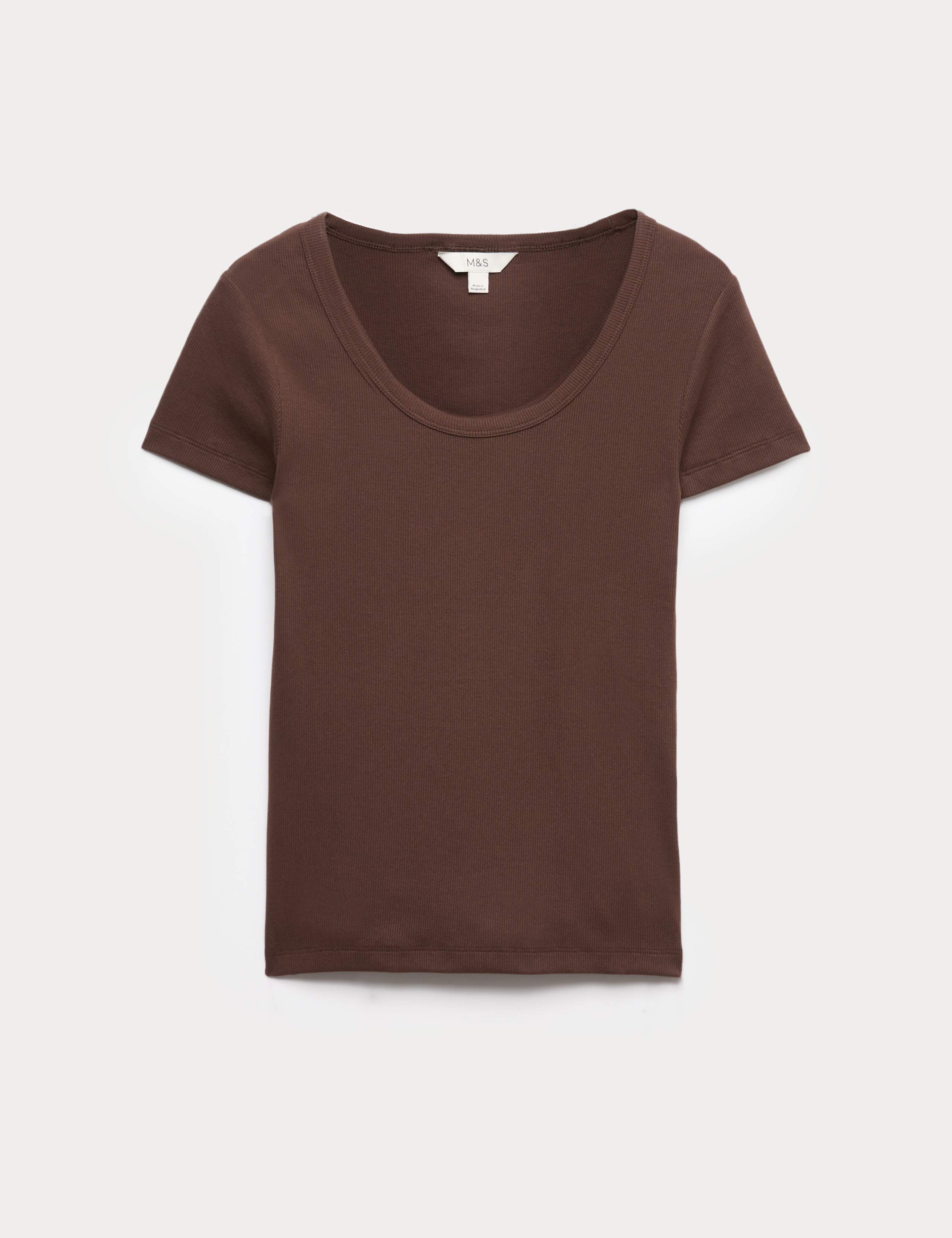 Cotton Rich Scoop Neck Slim Fit T-Shirt