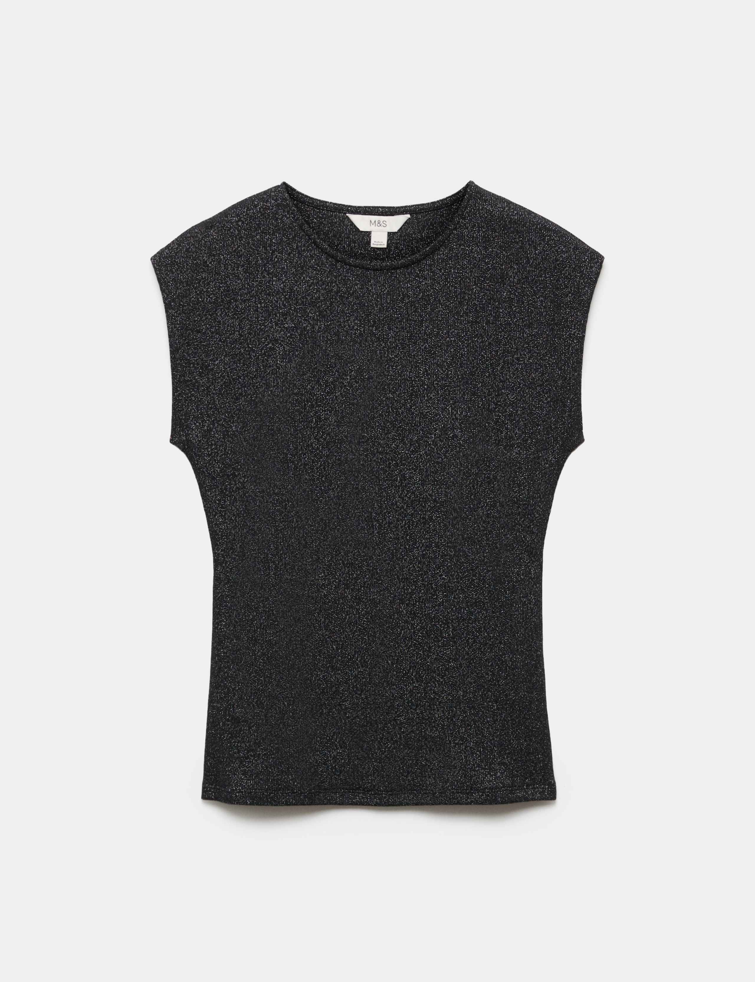 Cotton Rich Sparkly Cap Sleeve Top