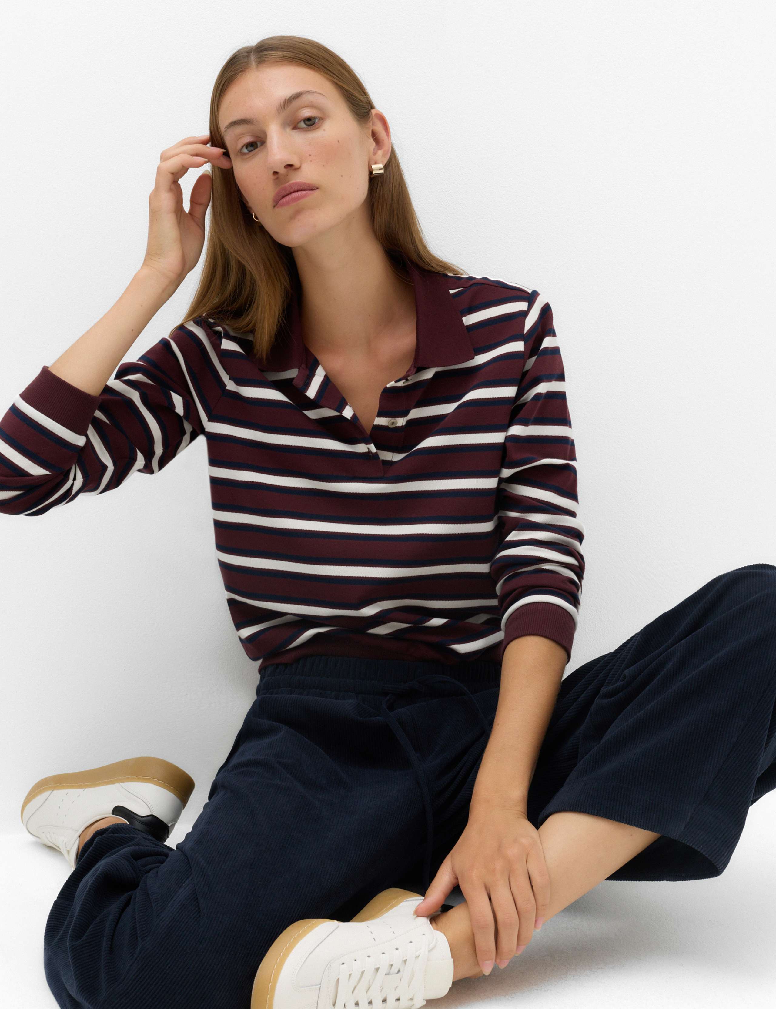 Cotton Rich Striped Rugby Top
