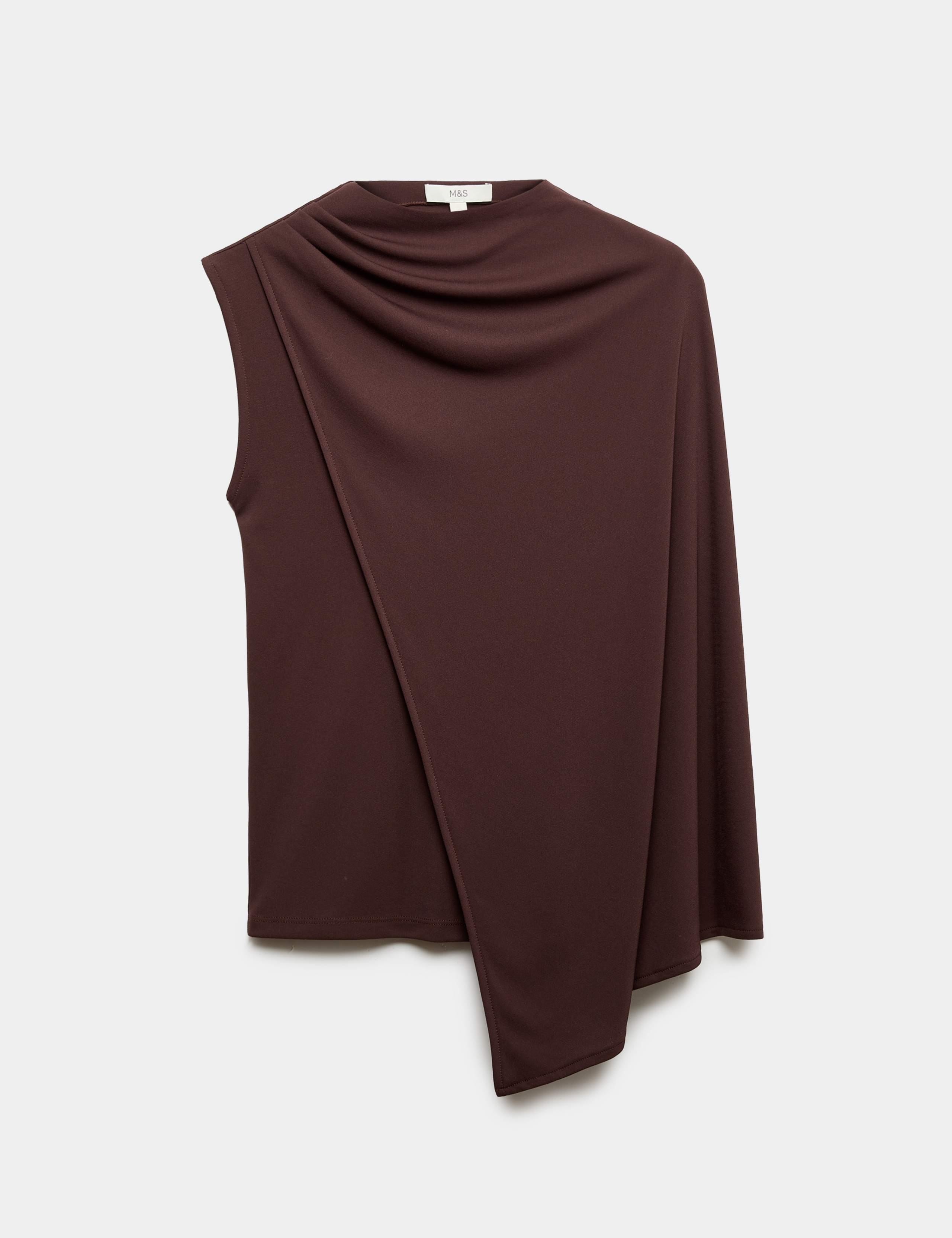 High Neck Drape Top