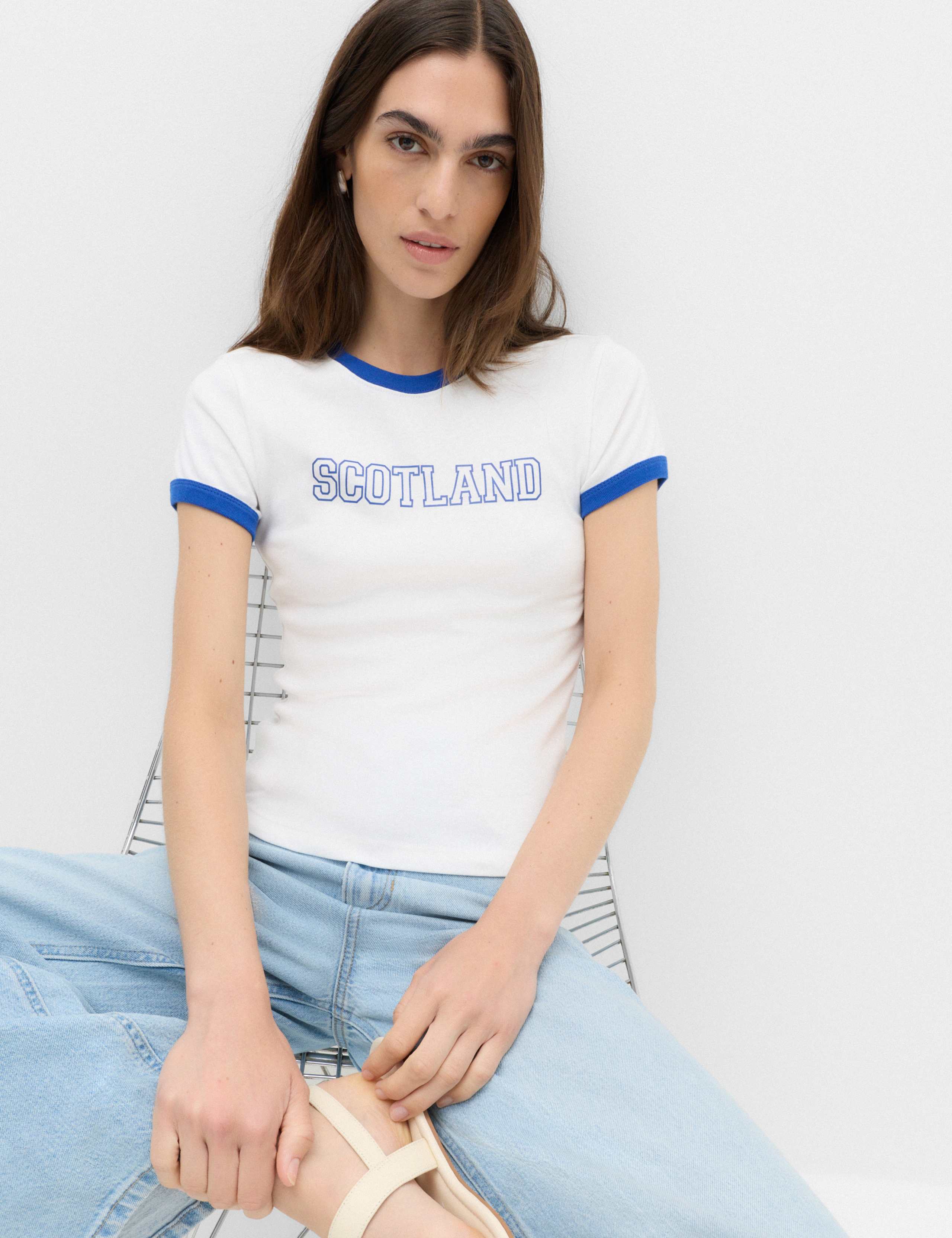 Pure Cotton Slim Fit Football T-Shirt